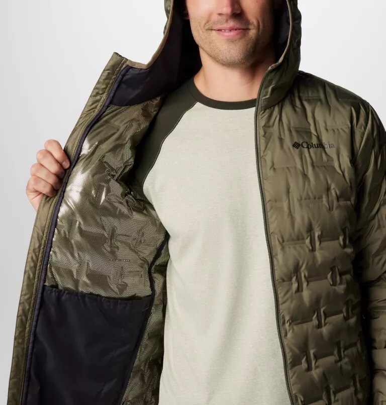 Columbia - Delta Ridge II Down Hooded Jacke - Stone Green