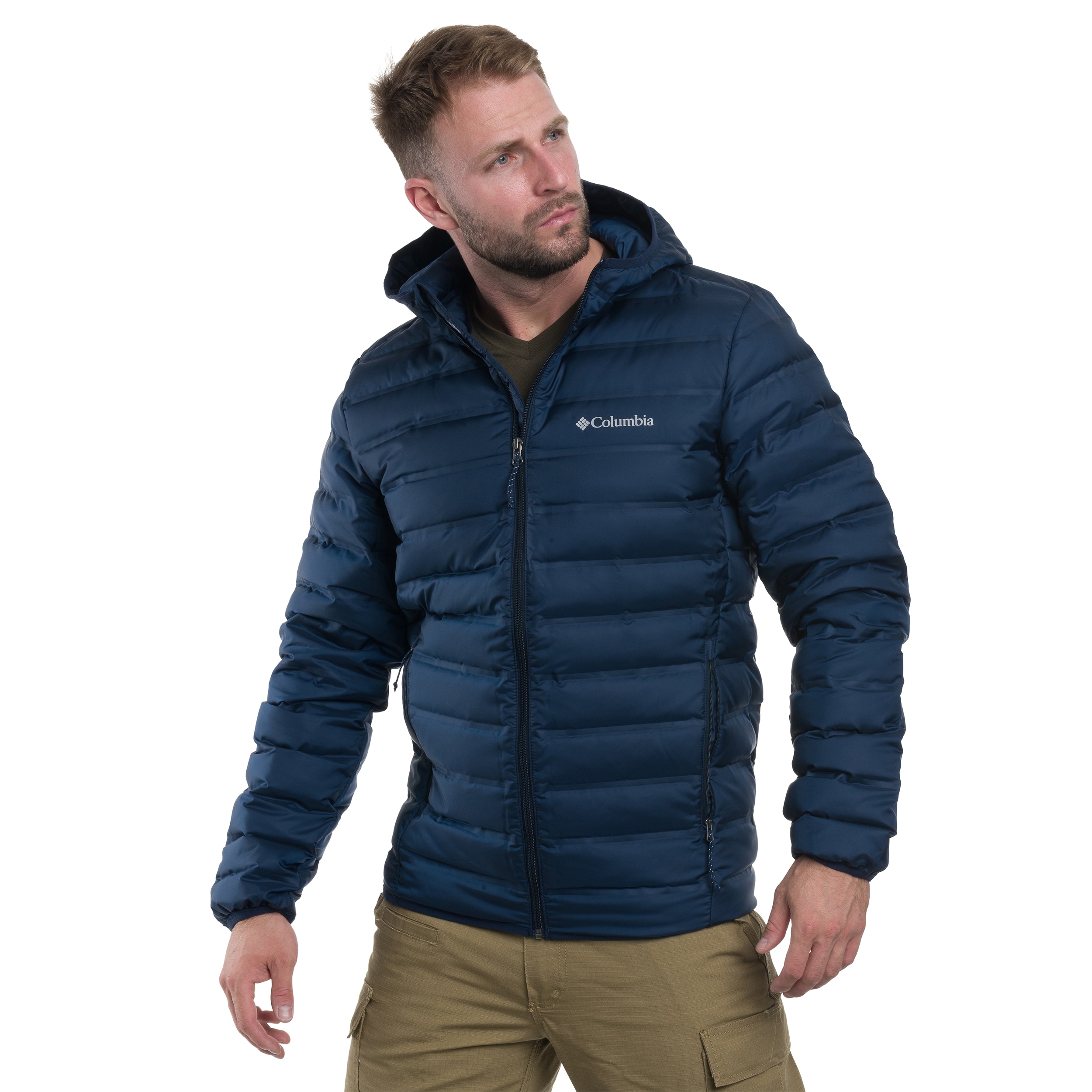 Columbia - Lake 22 II Down Hooded Jacke - Collegiate Navy