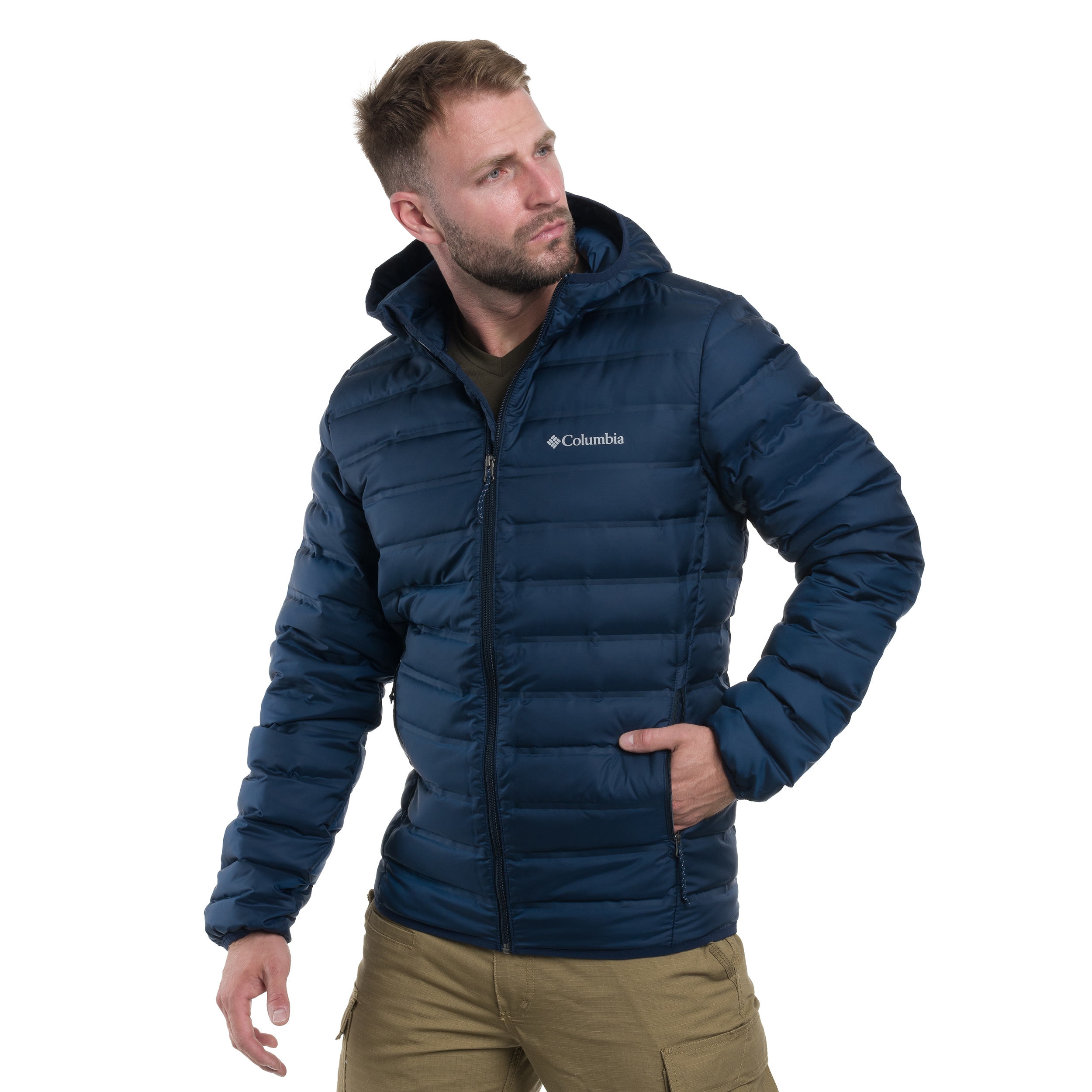 Columbia - Lake 22 II Down Hooded Jacke - Collegiate Navy