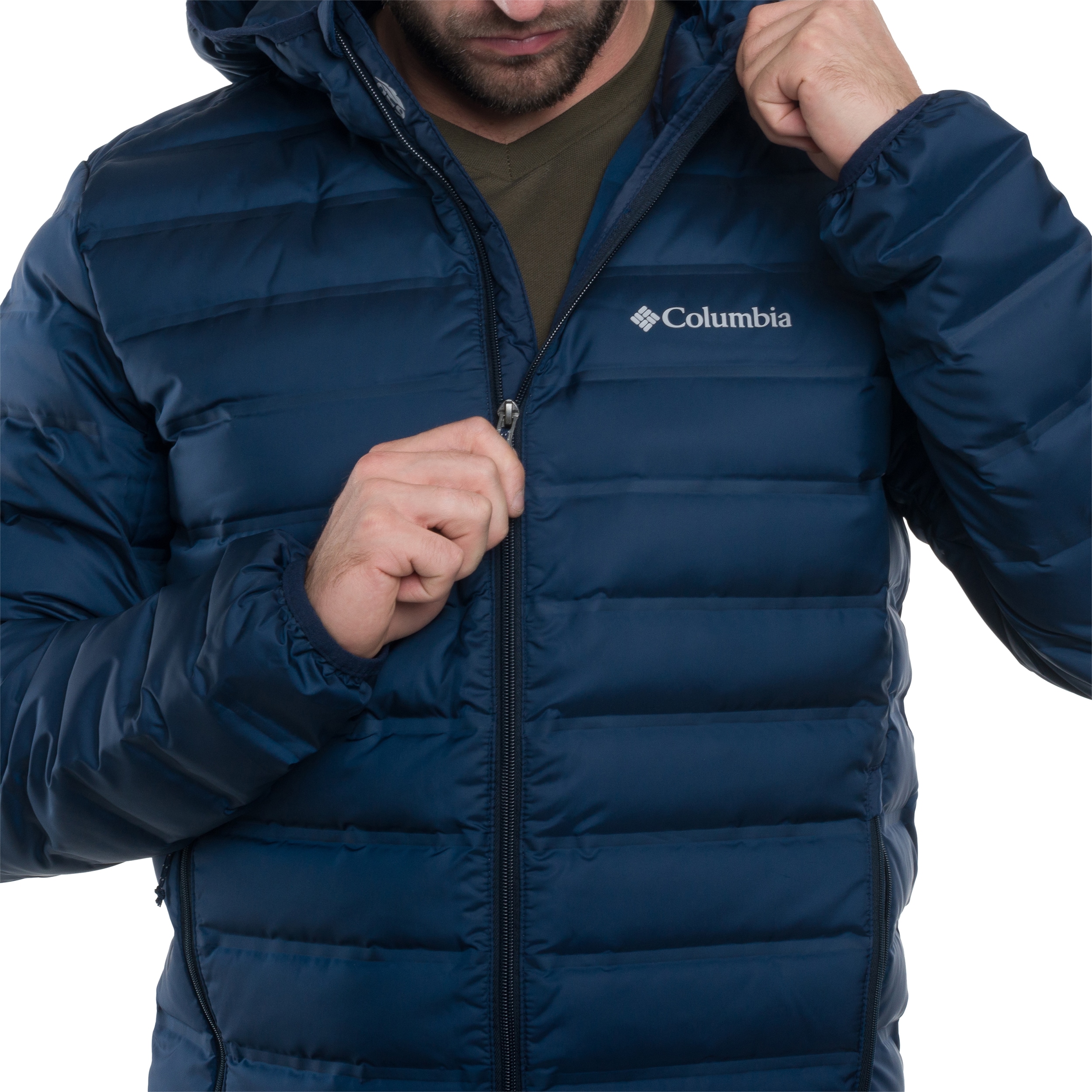 Columbia - Lake 22 II Down Hooded Jacke - Collegiate Navy