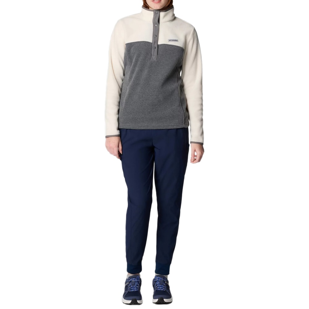 Columbia - Benton Springs Half Snap Pullover II - Damen Fleecejacke - City Grey Heather/Chalk