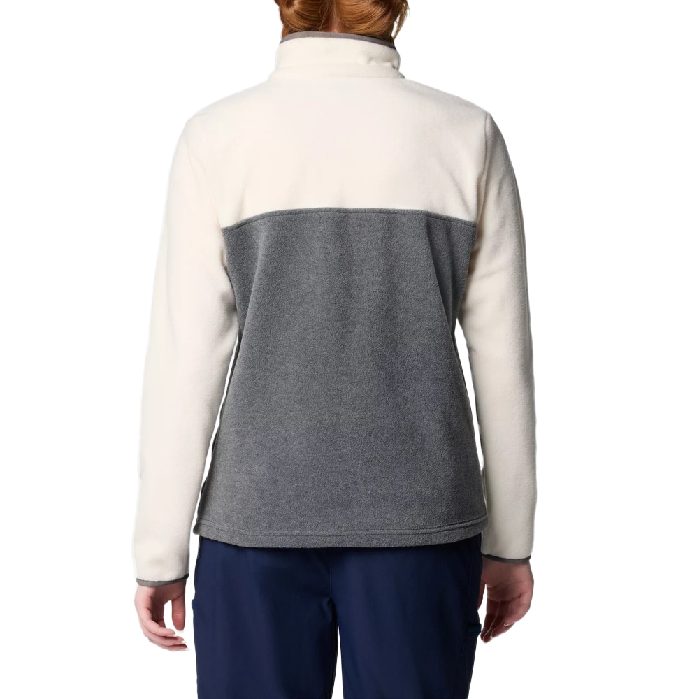 Columbia - Benton Springs Half Snap Pullover II - Damen Fleecejacke - City Grey Heather/Chalk