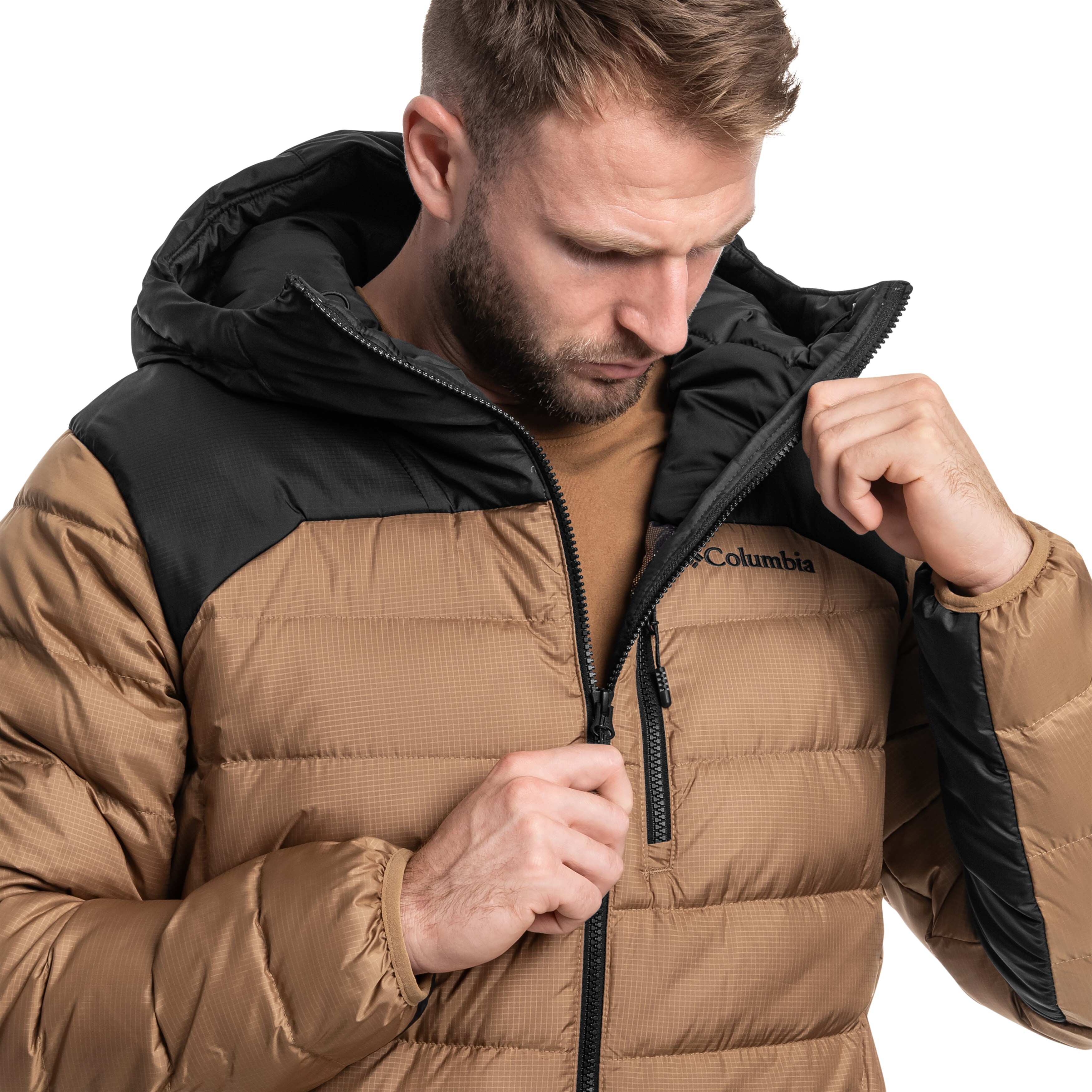 Columbia - Autumn Park II Down Hooded Jacket - Jacke - Delta/Black