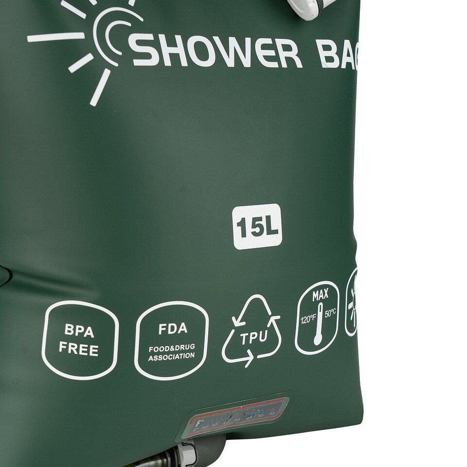 Fosco - Camp Shower Premium 15 l - Campingdusche - Green