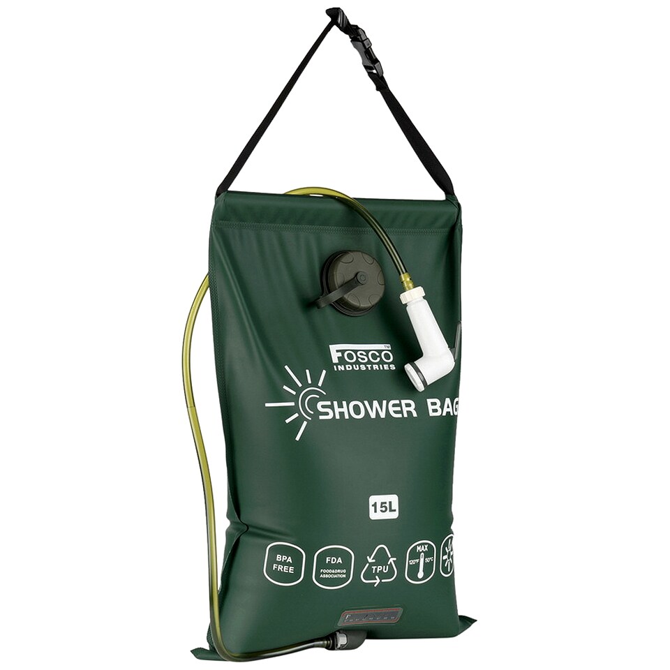 Fosco - Camp Shower Premium 15 l - Campingdusche - Green