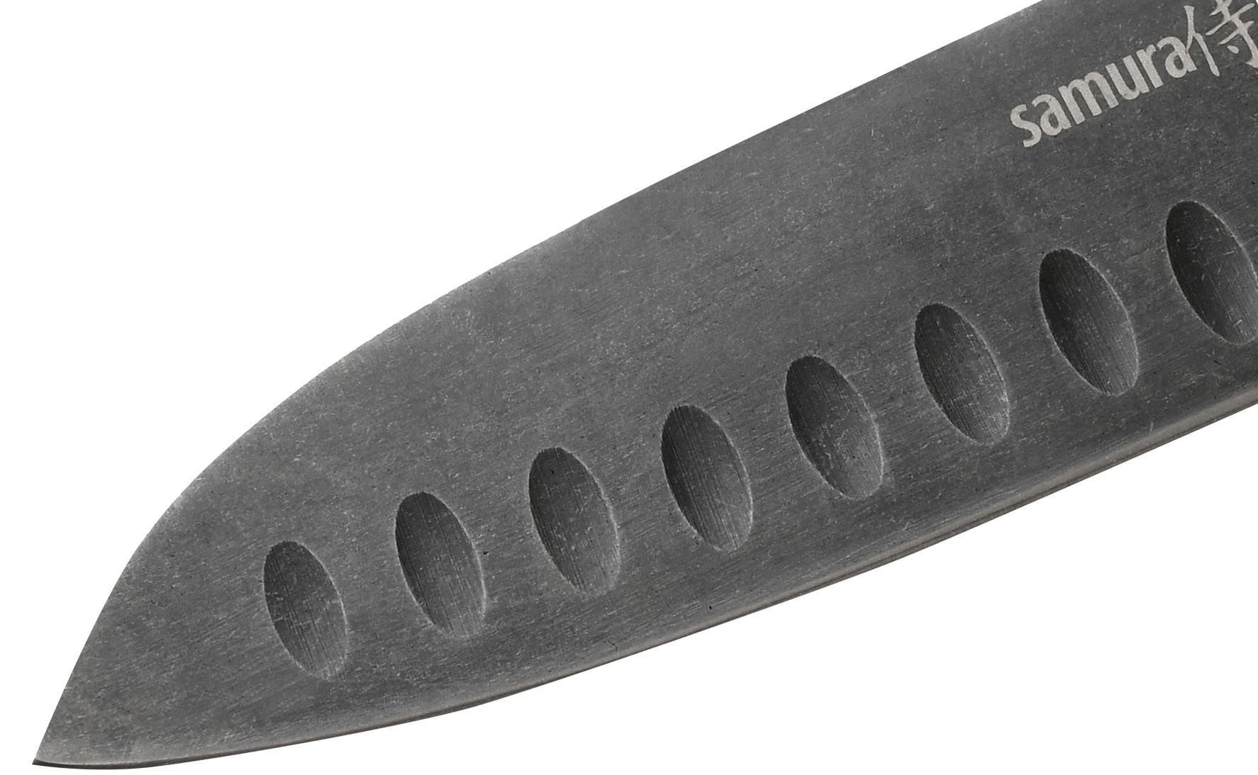 Samura - Mo-V Stonewash Santoku Küchenmesser 13,8 cm - Black