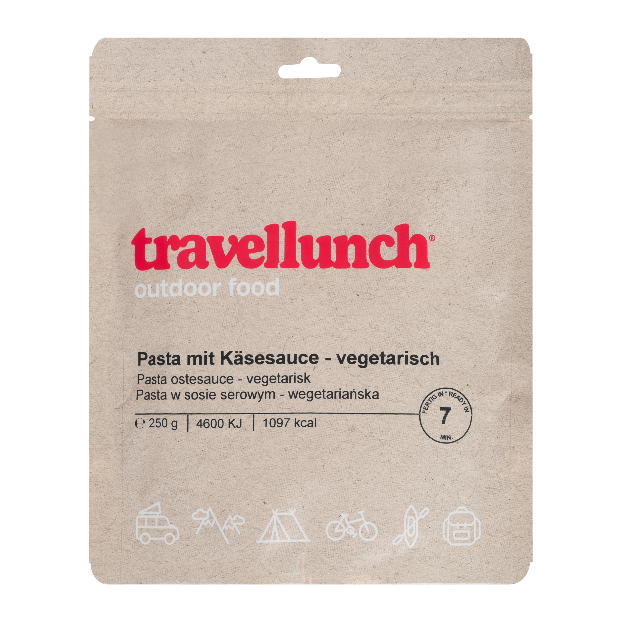 Travellunch - Gefriergetrocknete Lebensmittel Nudeln mit Käsesoße 250G