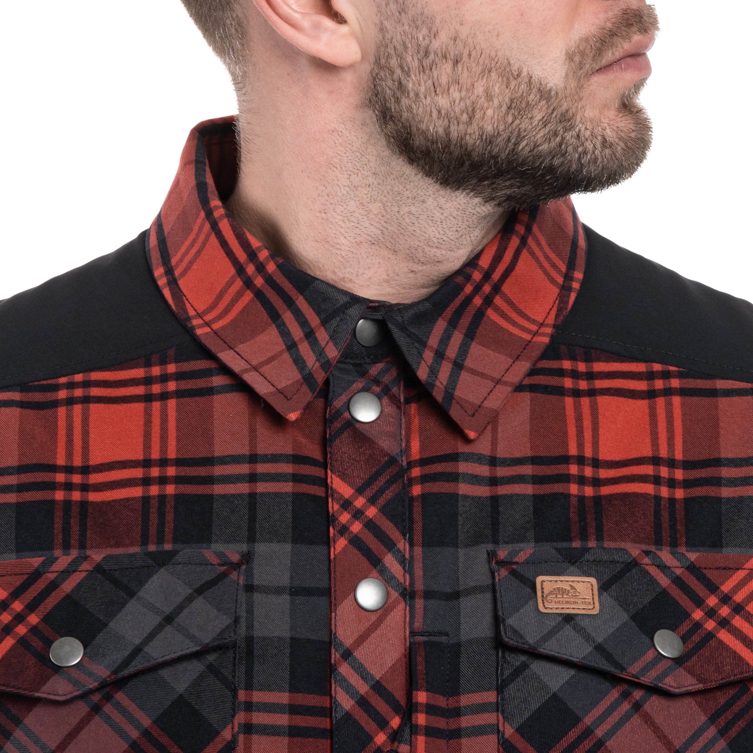 Helikon-Tex - Winter Warden Long Sleeve Hemd - Slate Crimson Plaid