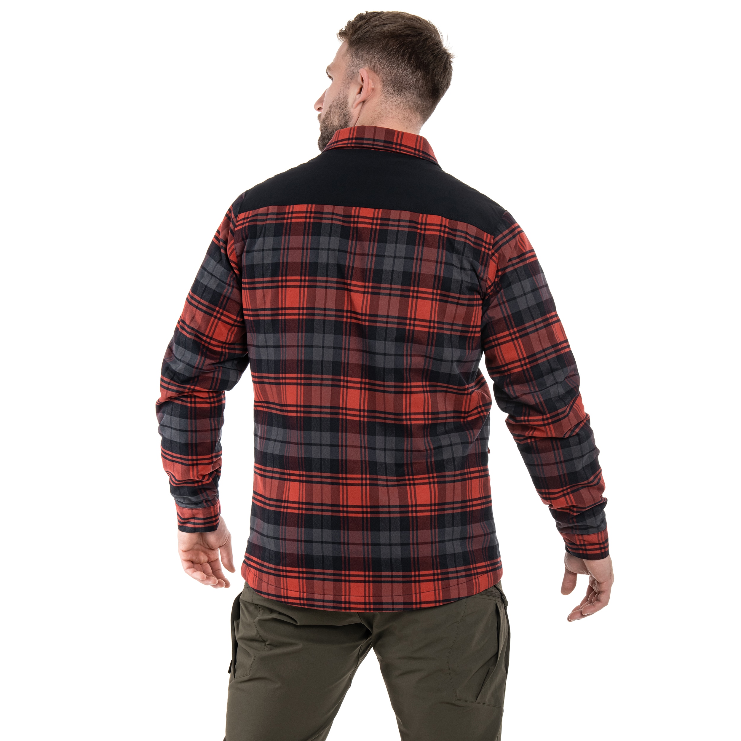 Helikon-Tex - Winter Warden Long Sleeve Hemd - Slate Crimson Plaid