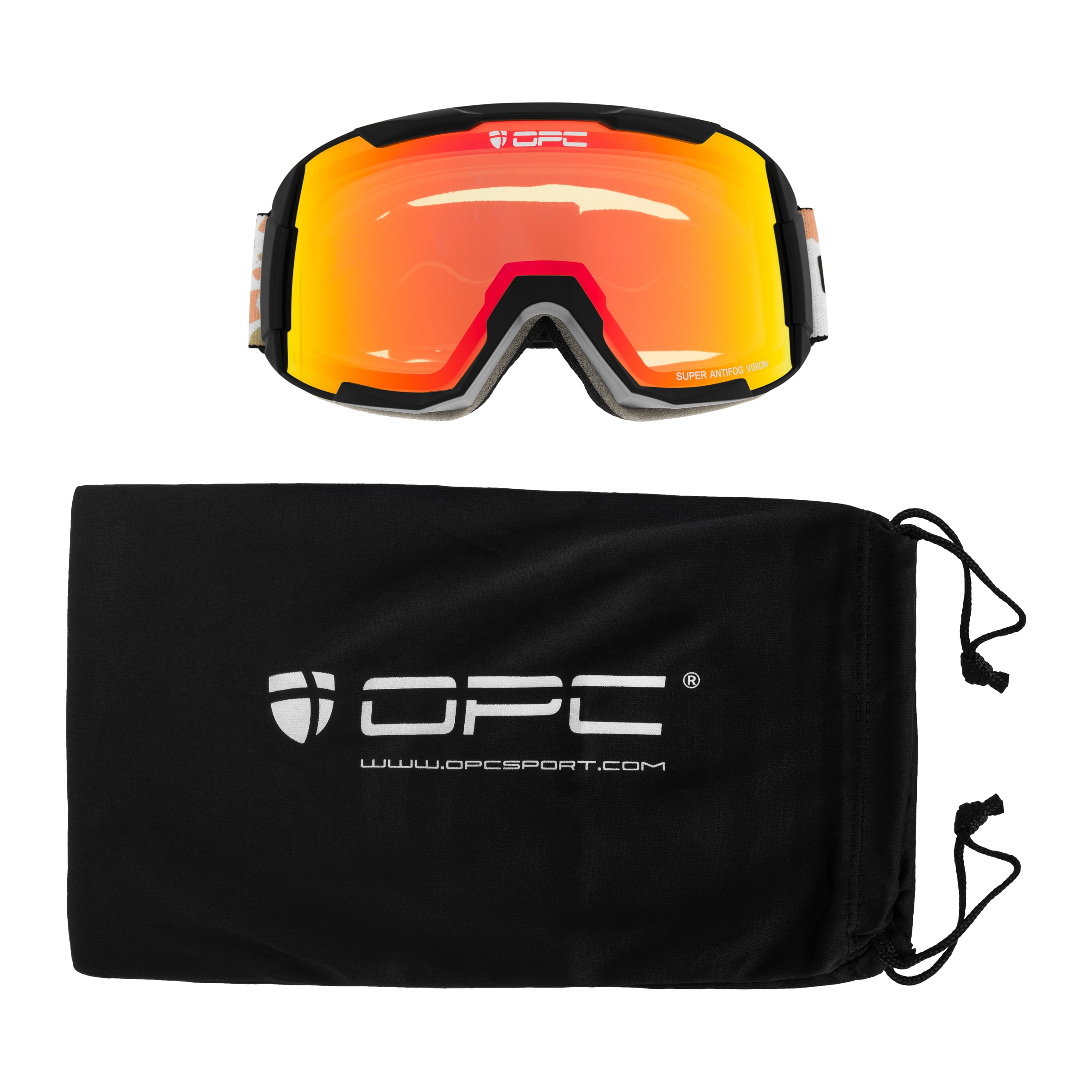 OPC Mammoth Schutzbrille - Matt Black Camo/Red REVO