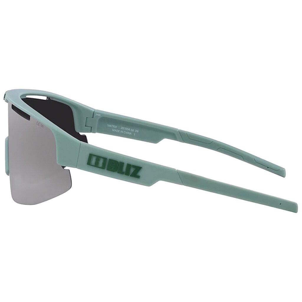 Bliz Matrix Small Nano Optics Sonnenbrille - Matte Green/Smoke Mirror Silver