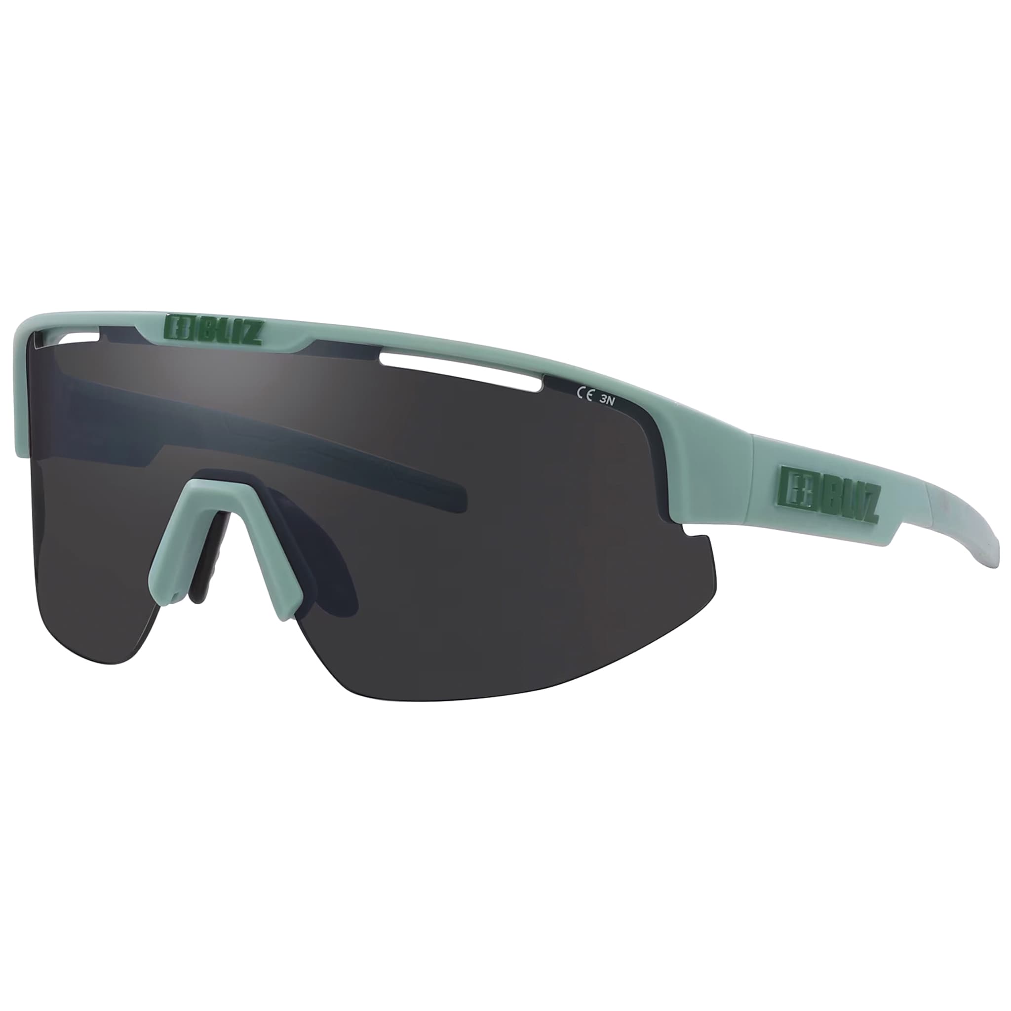 Bliz Matrix Small Nano Optics Sonnenbrille - Matte Green/Smoke Mirror Silver