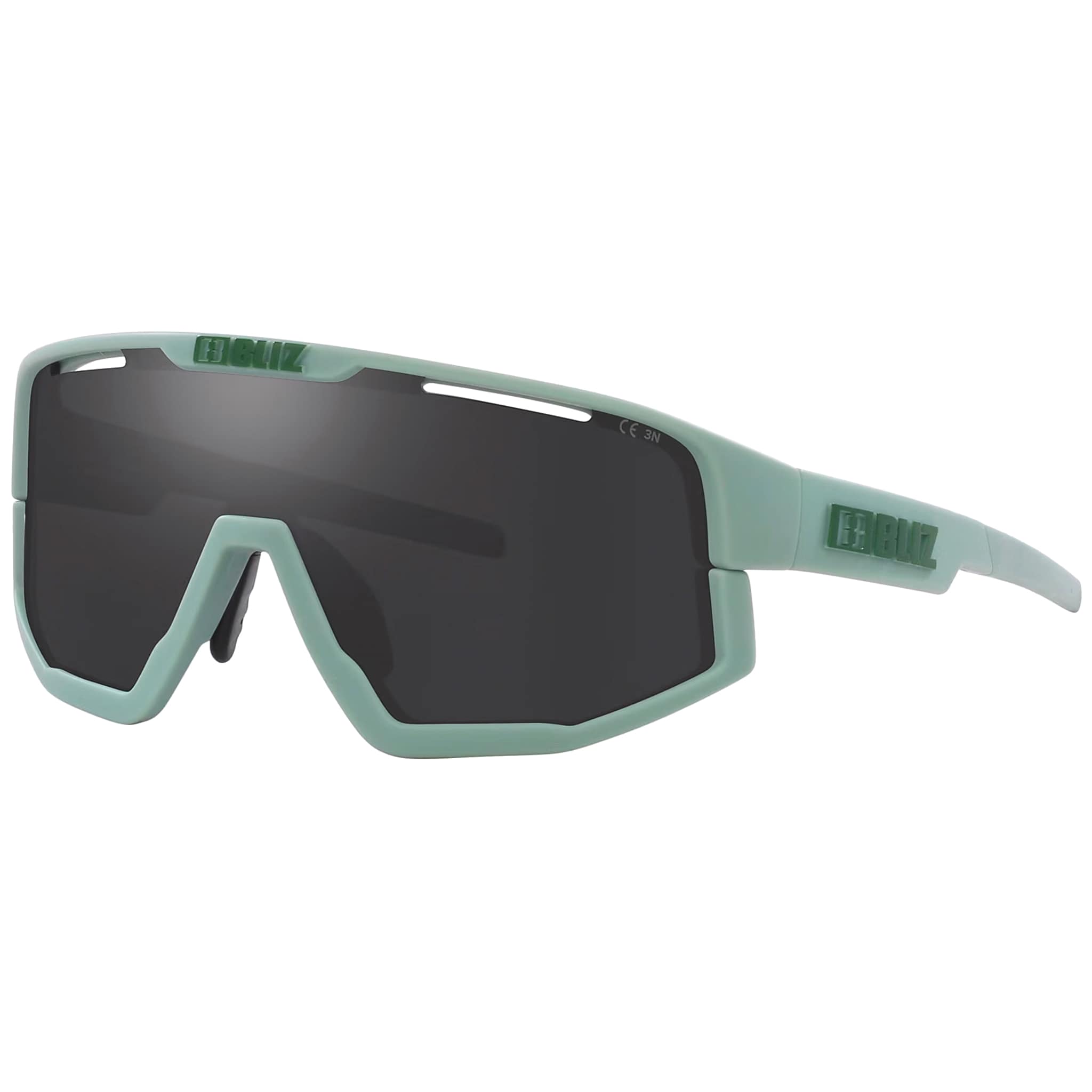 Bliz - Fusion Small Sonnenbrille - Matte Green/Smoke Mirror Silver