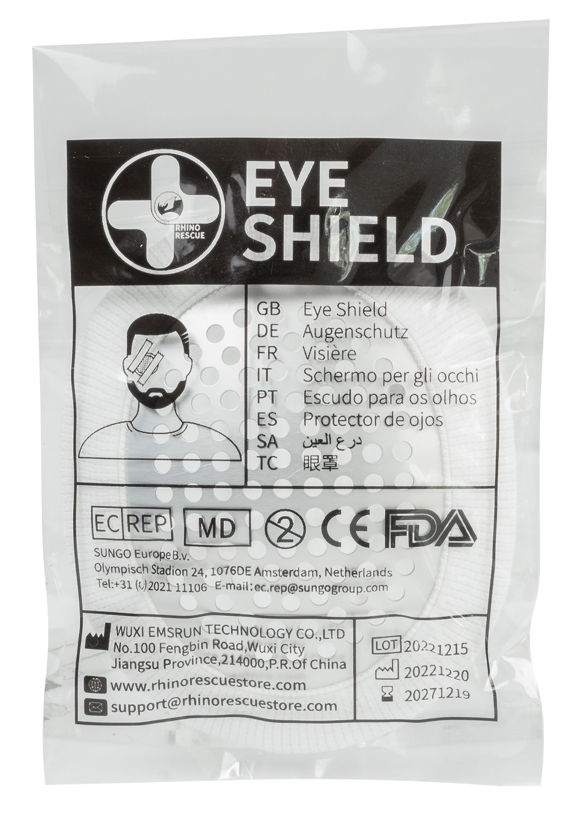 Rhino Rescue - Eye Shield - Augenverband - White