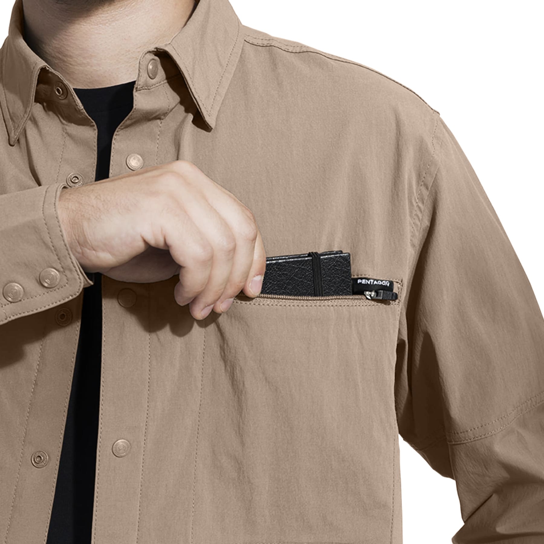 Pentagon - Wayne Sunproof Long Sleeve - Langarmhemd - Khaki