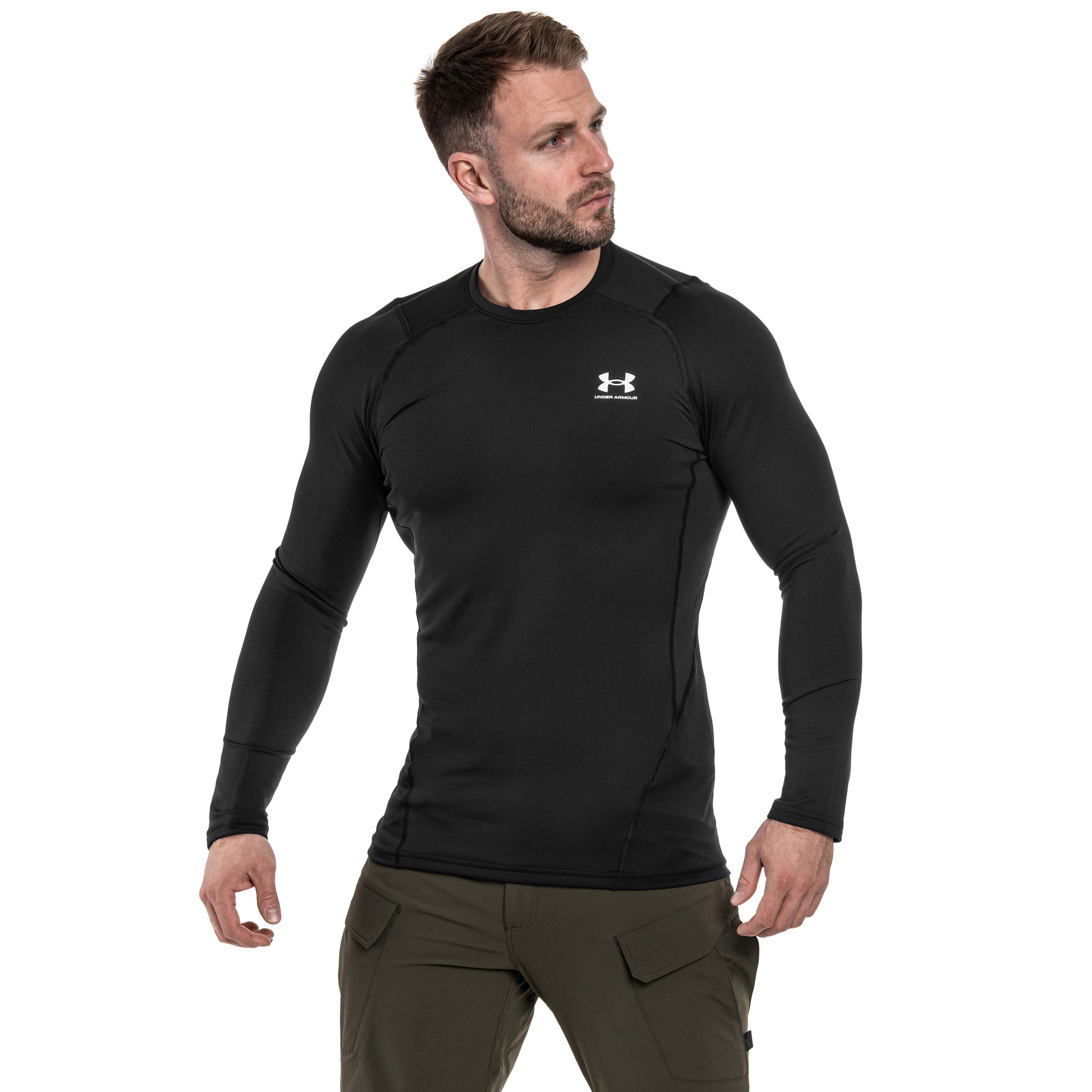 Under Armour - ColdGear Fitted Crew Long Sleeve - Thermoshirt - Black