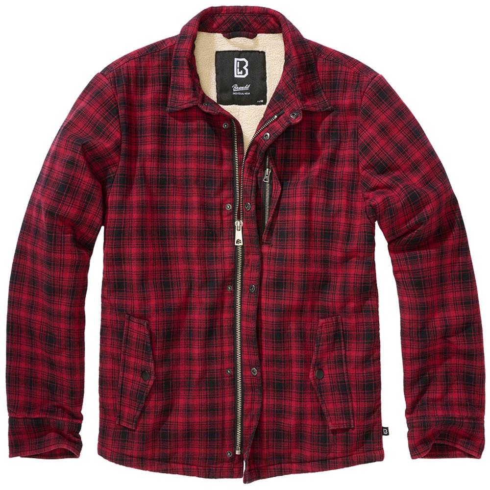 Brandit - Classic Sherpa Jacket Jacke - Red/Black Checkered