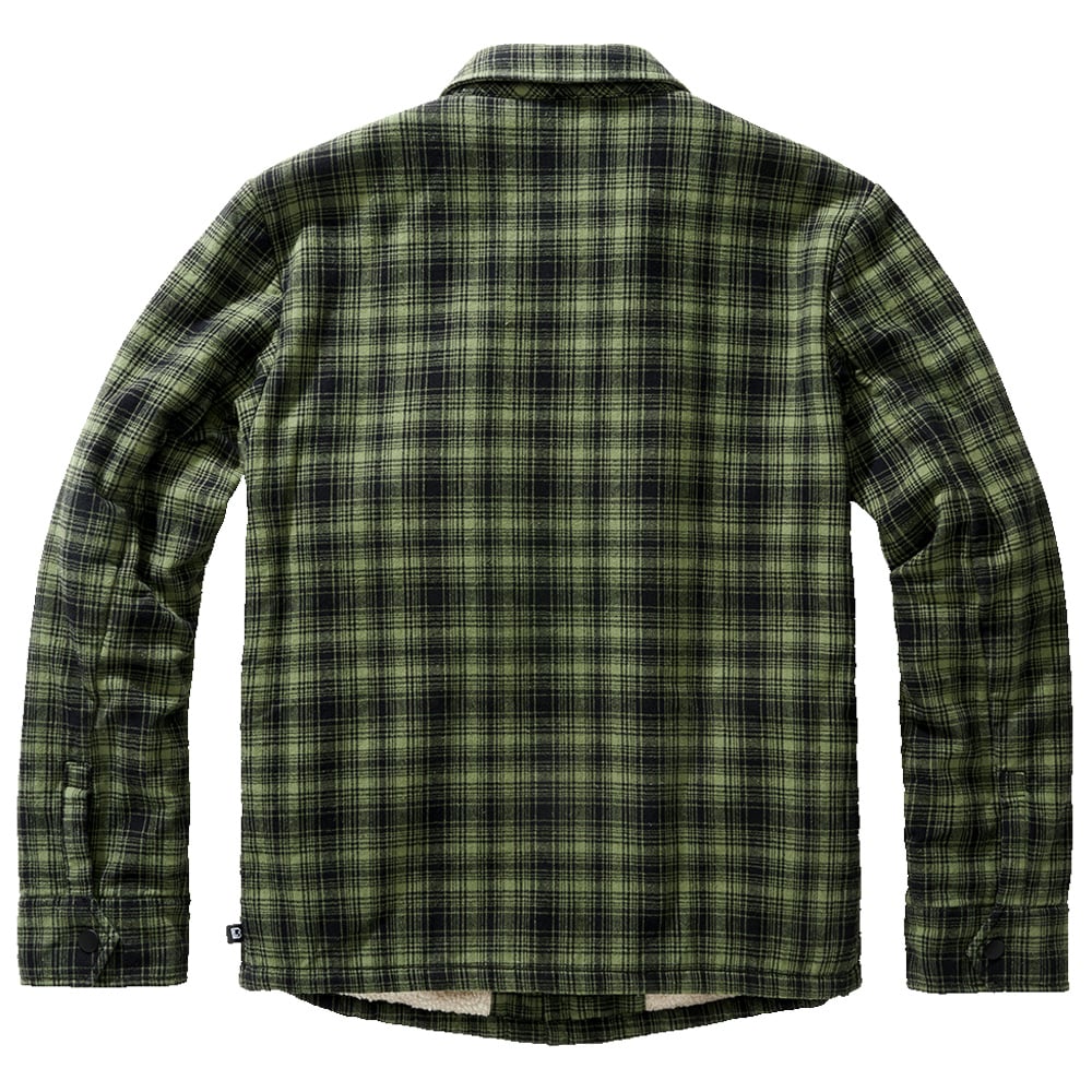 Brandit - Classic Sherpa Jacket - Jacke - Olive/Black Checkered