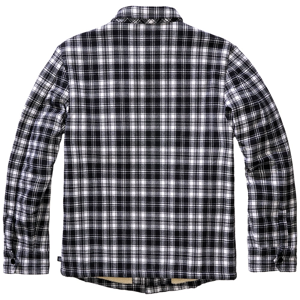 Brandit Classic - Sherpa Jacket Jacke - White/Black Checkered