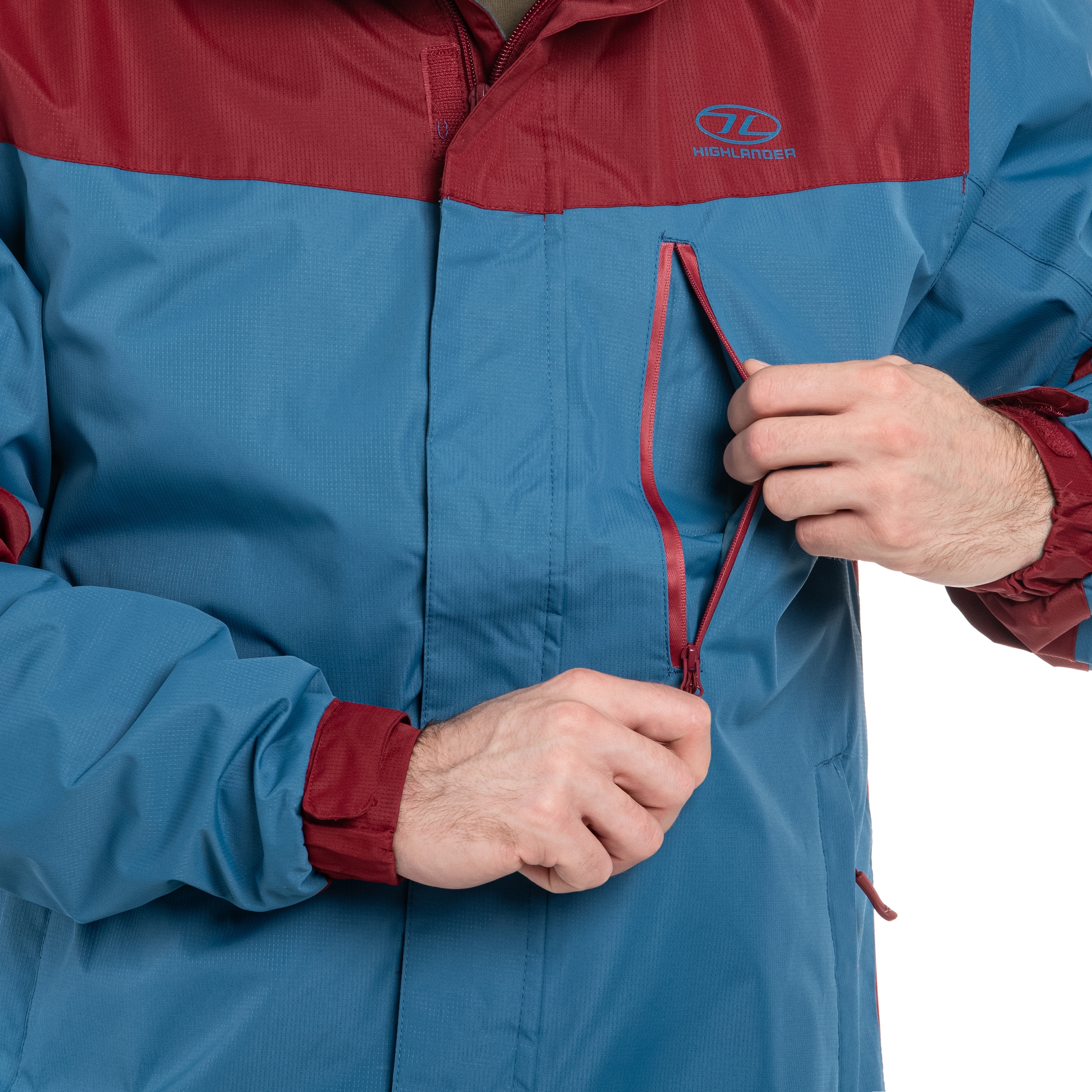 Highlander Outdoor - Kerrera Jacke - Petrol / Burgundy