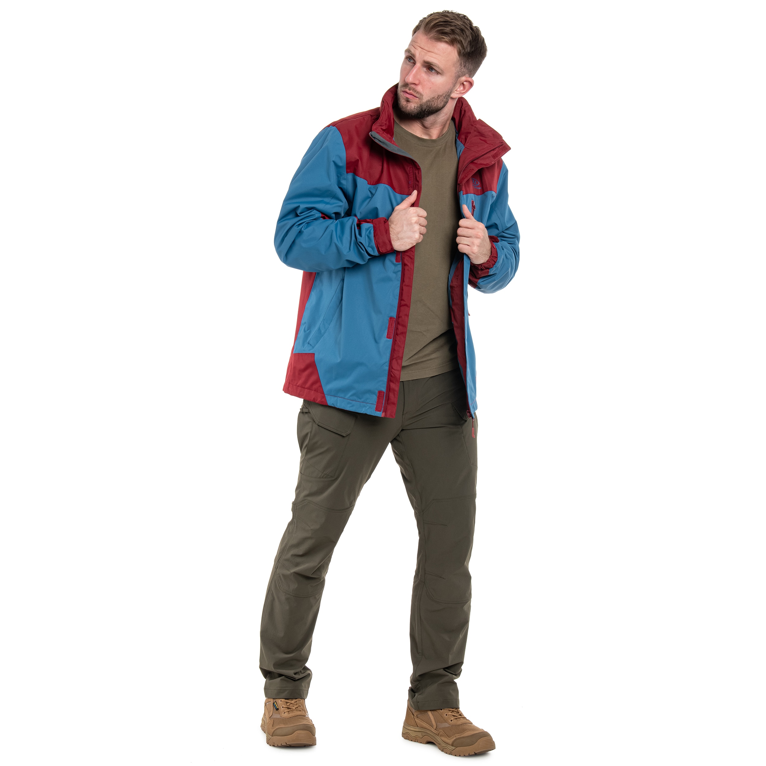 Highlander Outdoor - Kerrera Jacke - Petrol / Burgundy