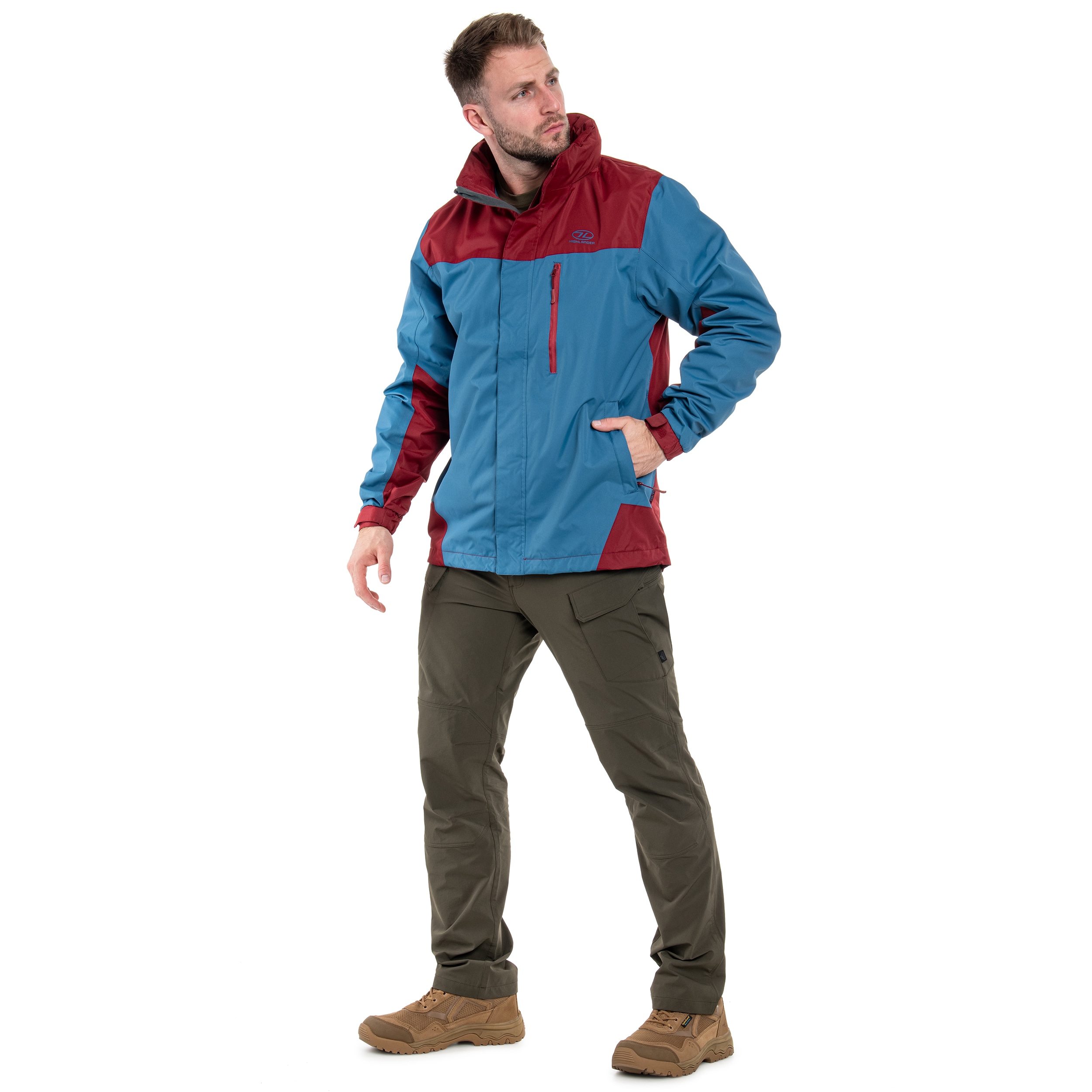 Highlander Outdoor - Kerrera Jacke - Petrol / Burgundy