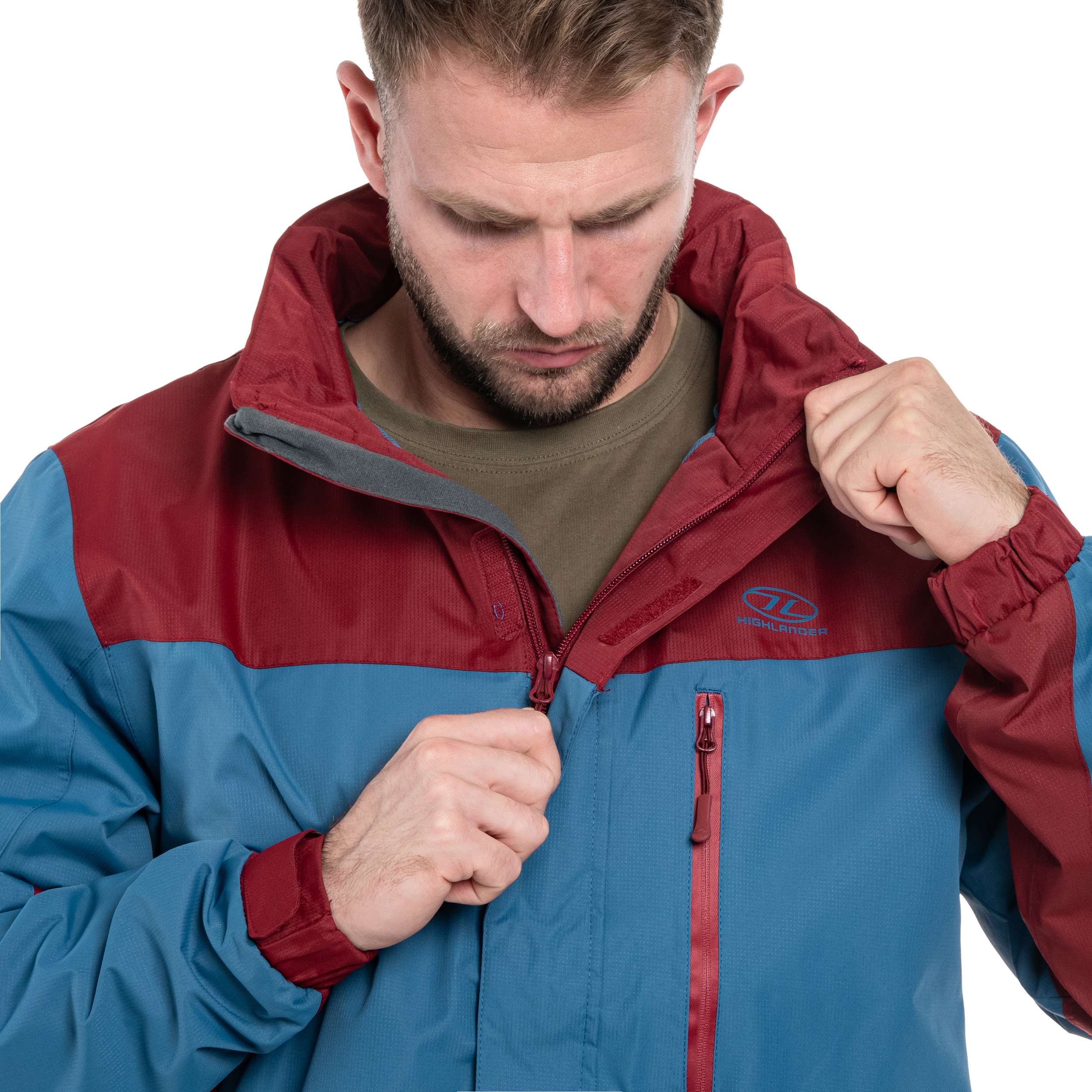 Highlander Outdoor - Kerrera Jacke - Petrol / Burgundy