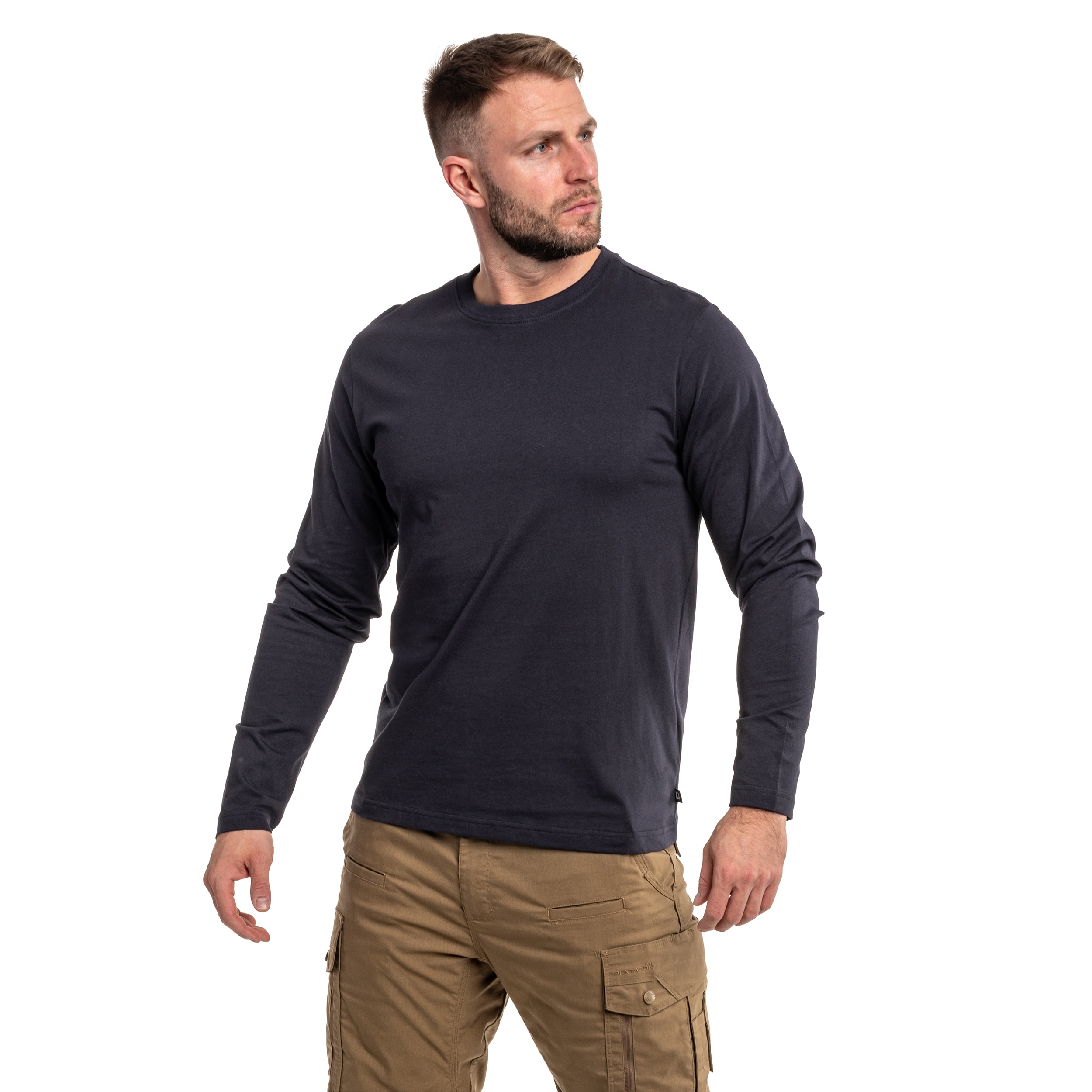 Brandit - Premium Long Sleeve Shirt - Langarm-Shirt - Navy