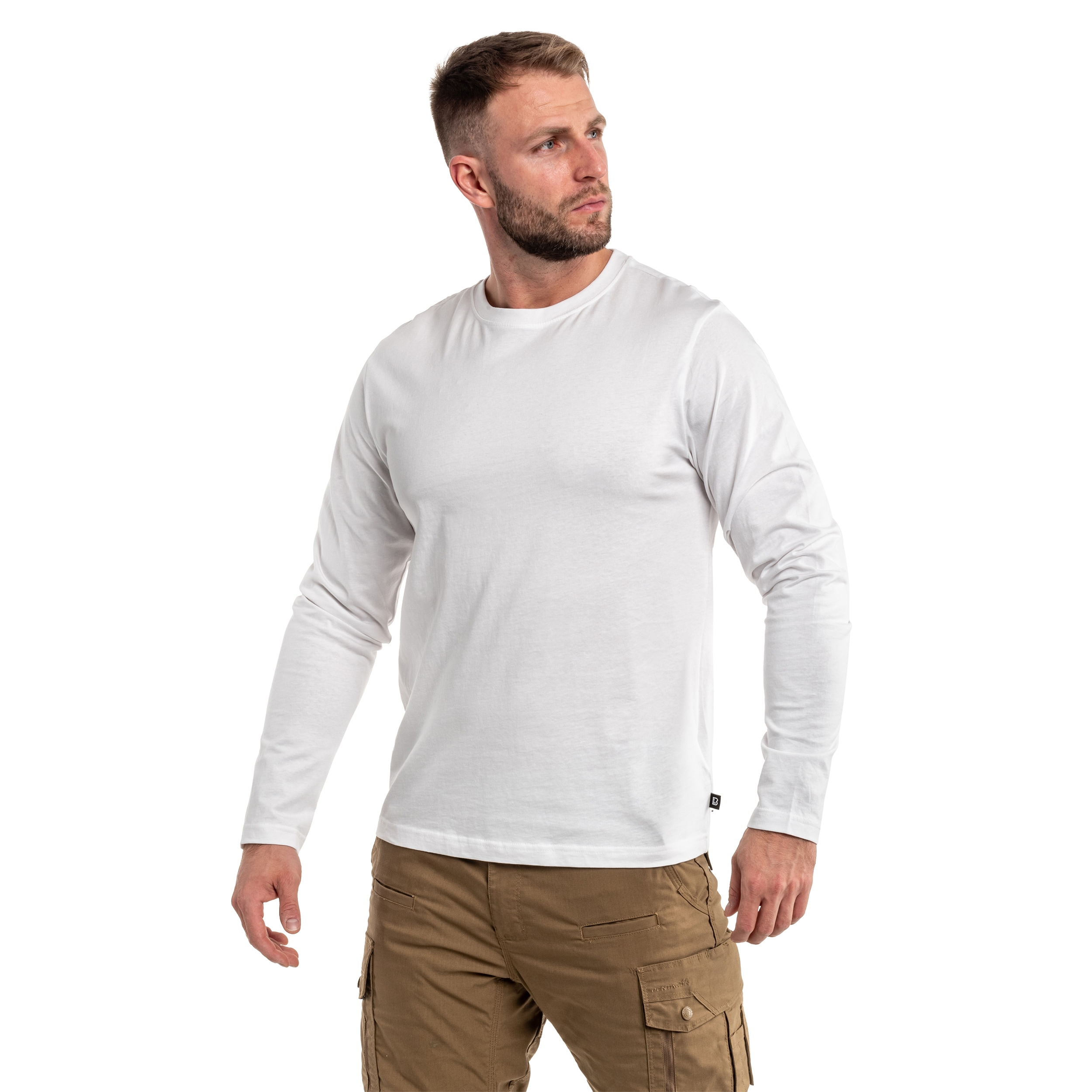 Brandit - Premium Long Sleeve Shirt - T-Shirt - White