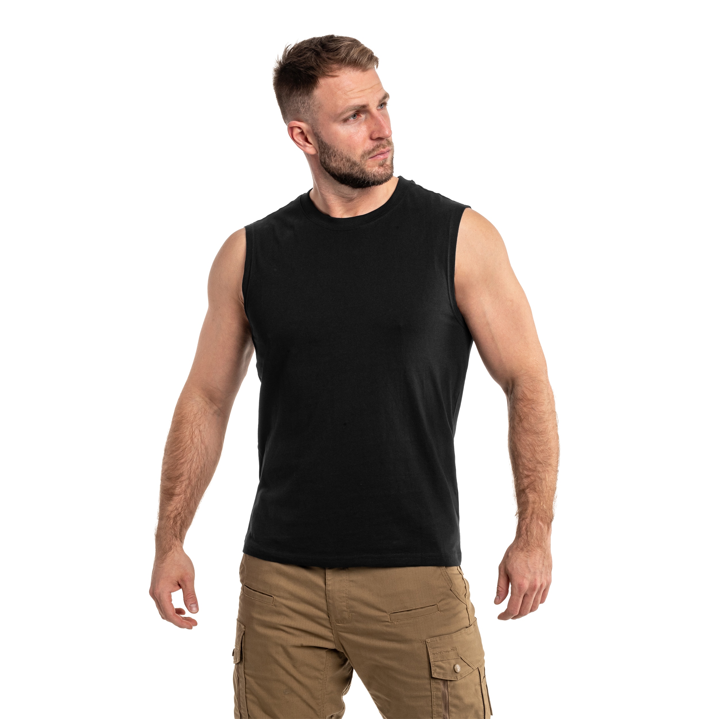 Brandit - Sleeveless Tank-Top T-Shirt - Black