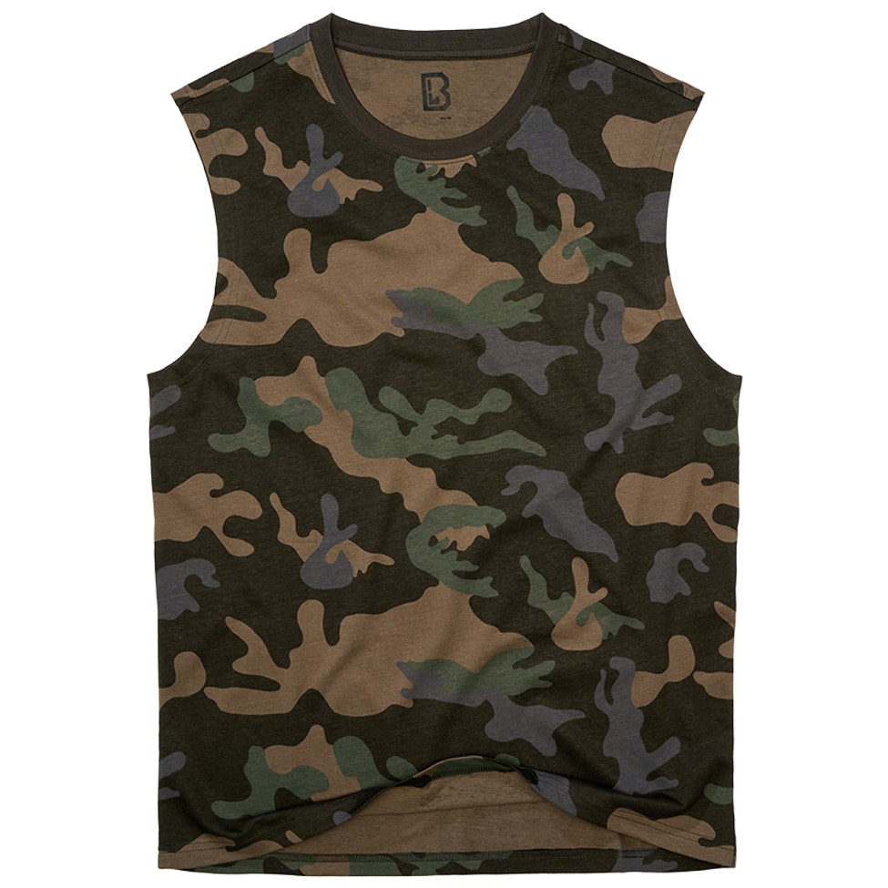 Brandit - Sleeveless Tank Top T-Shirt - Dark Camo