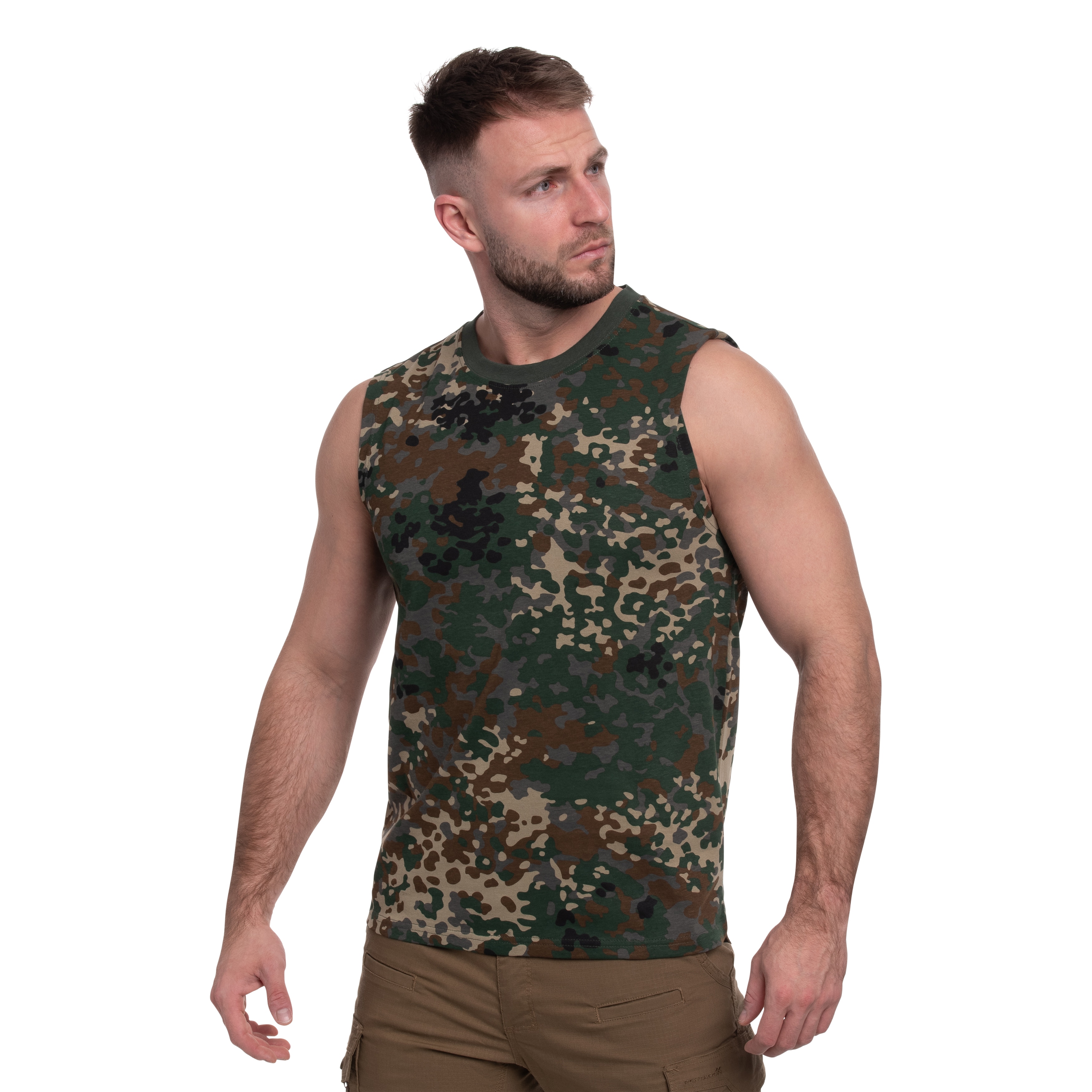 Brandit - Sleeveless Tank Top T-Shirt - Flecktarn