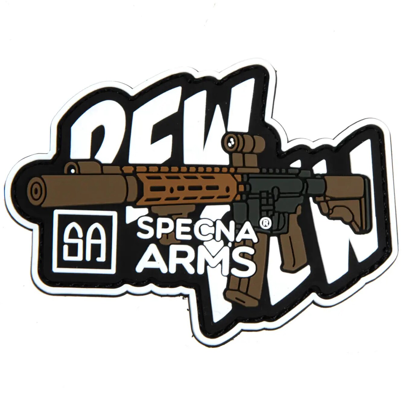 Specna Arms - Pew Pew Aufnäher - Black/White