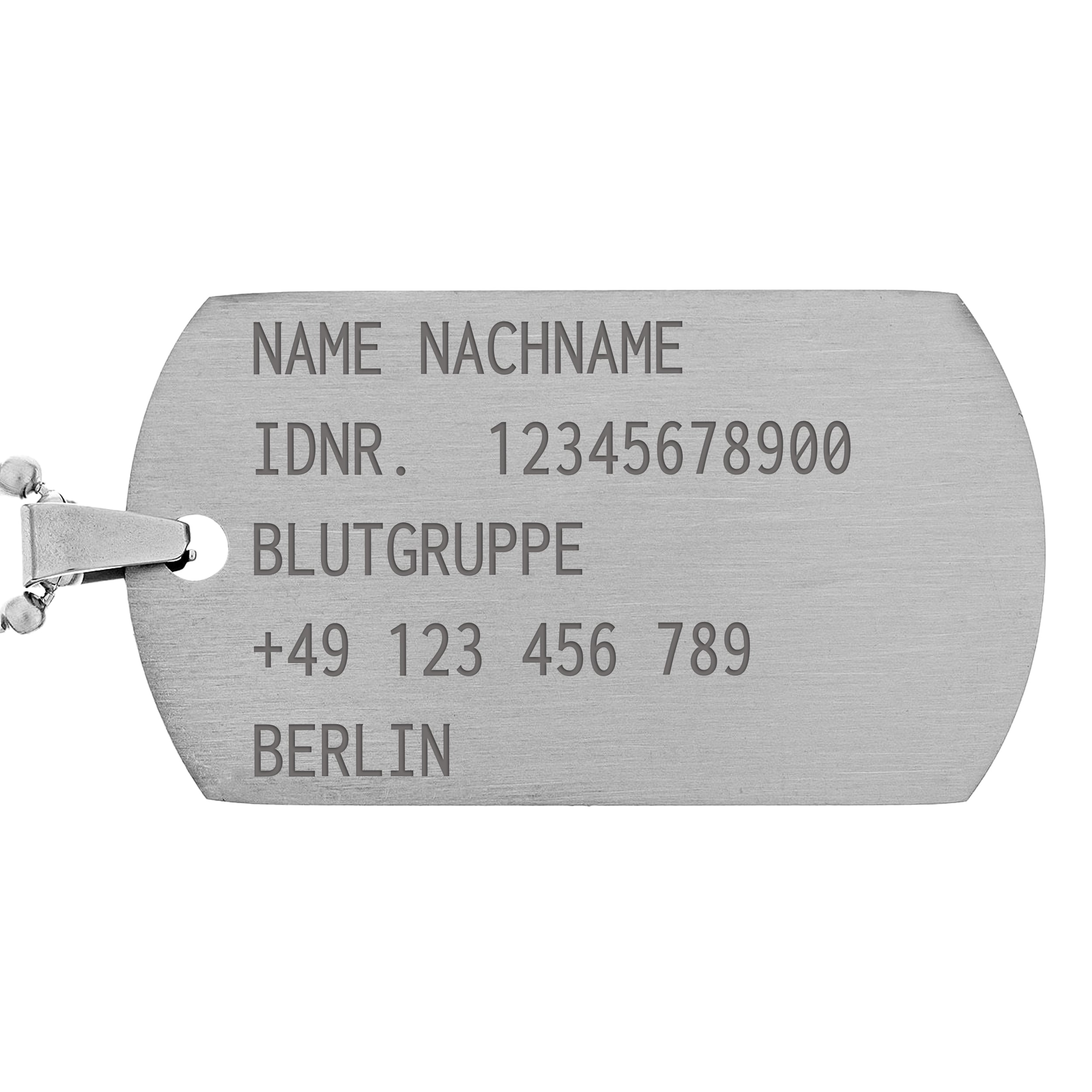 Piran - Erkennungsmarke aus rostfreiem Stahl - Satin