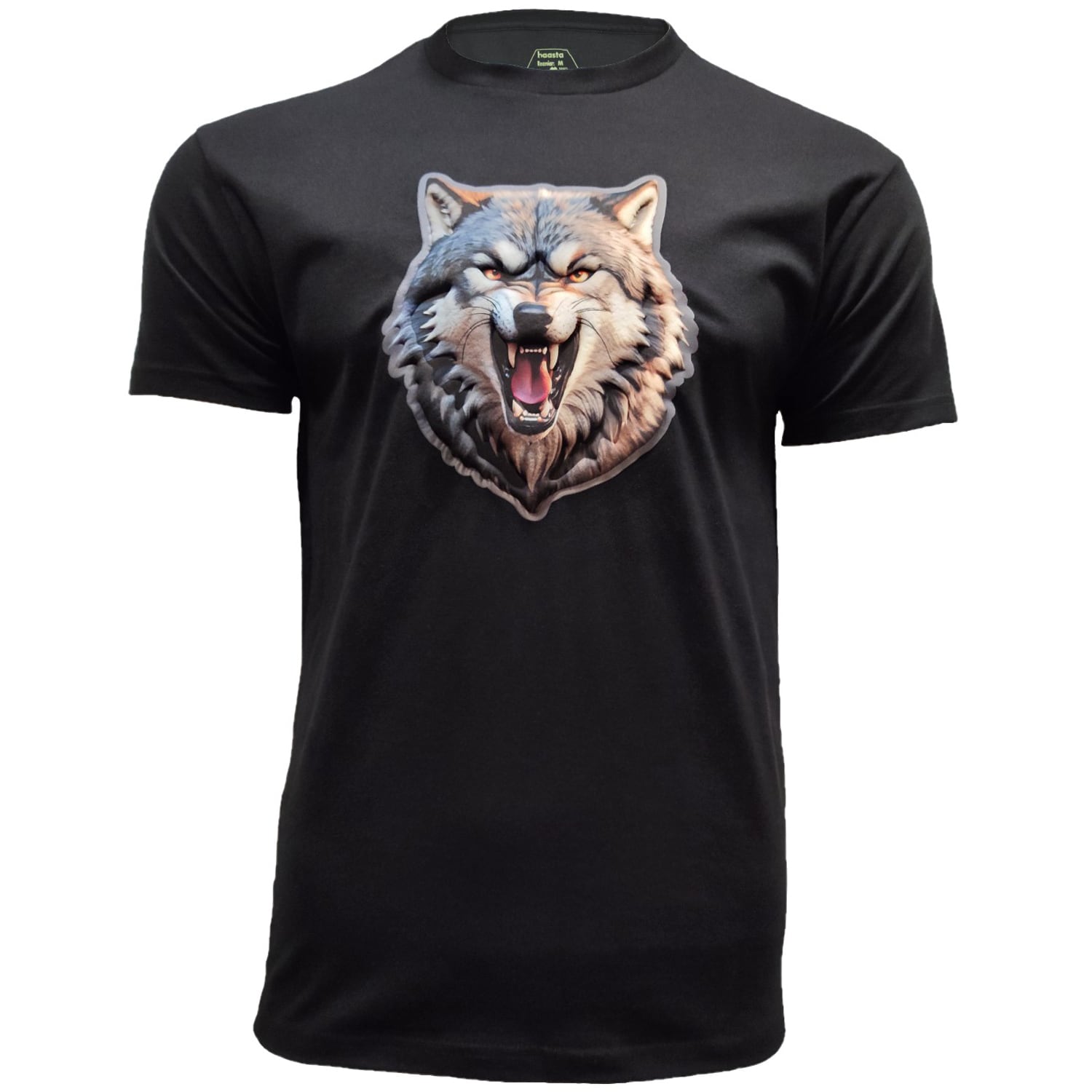 Haasta - Wolf 3D T-Shirt - Schwarz