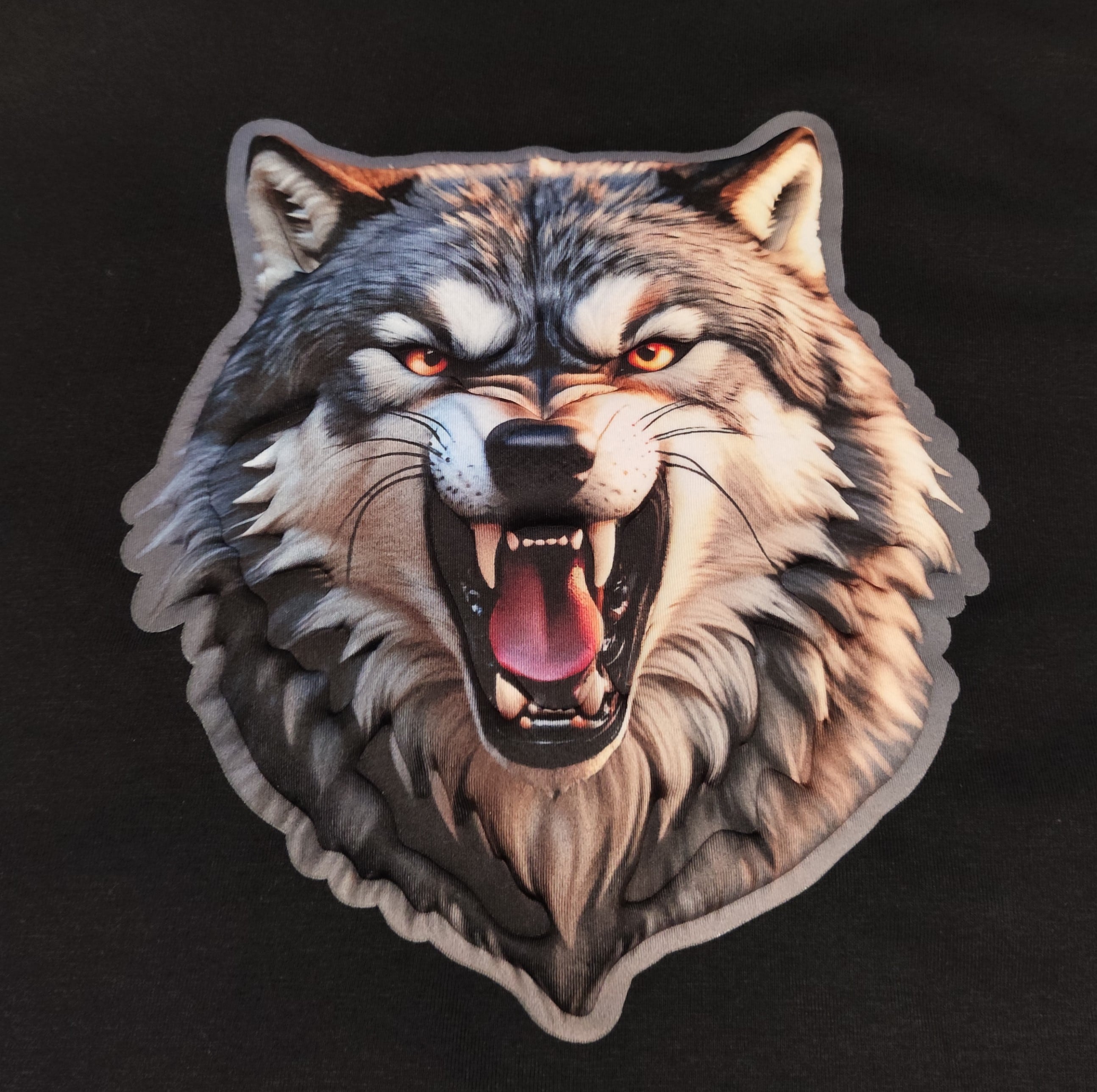 Haasta - Wolf 3D T-Shirt - Schwarz