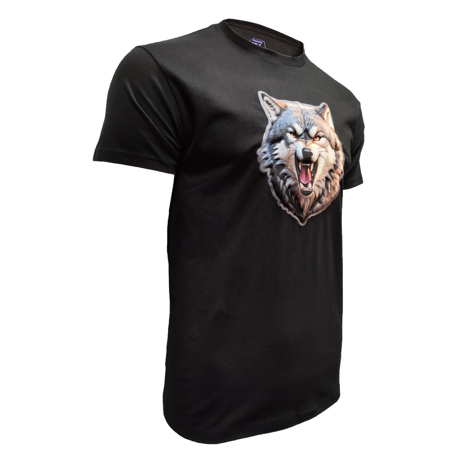 Haasta - Wolf 3D T-Shirt - Schwarz