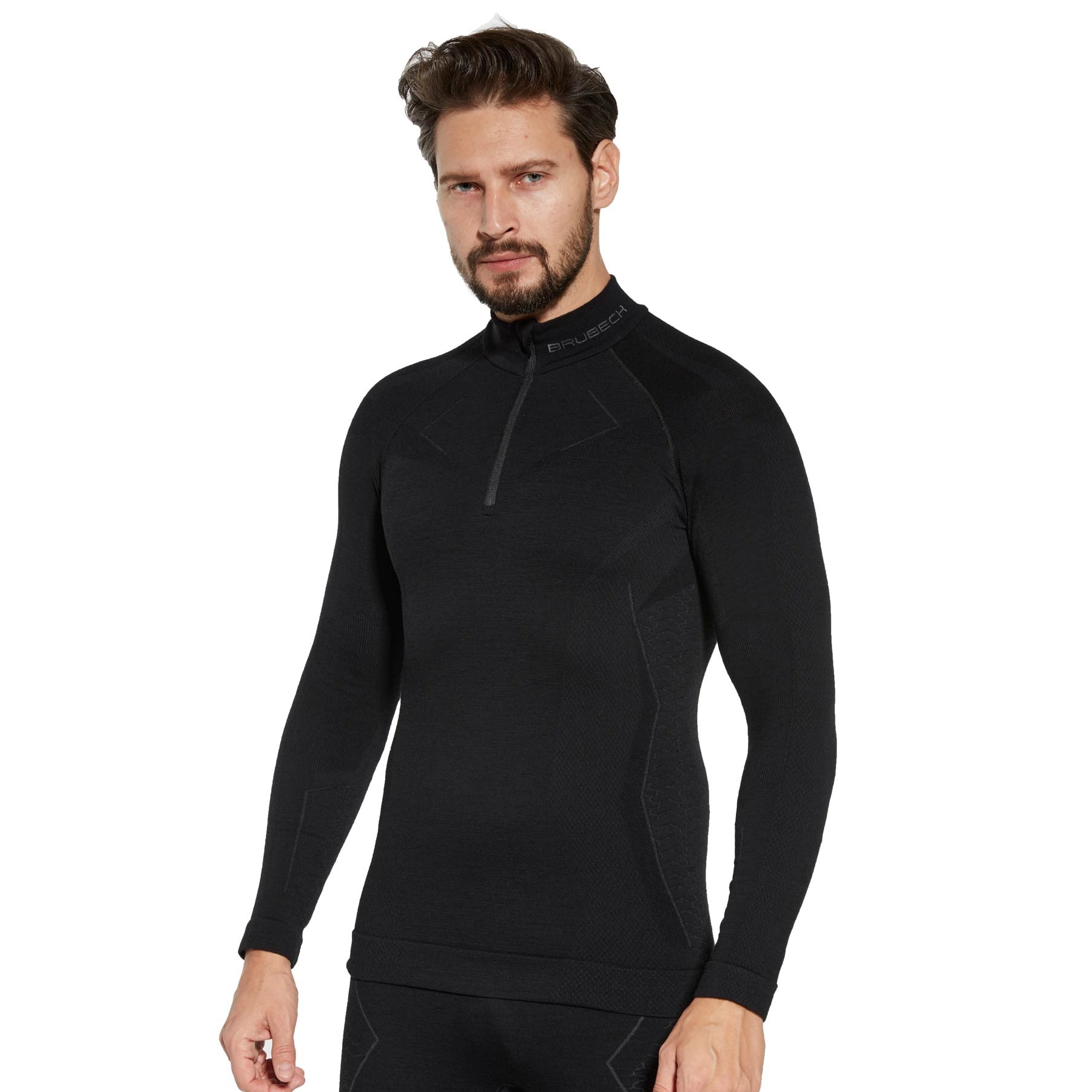 Brubeck - Extreme Merino Long Sleeve Thermoaktives T-Shirt - Schwarz