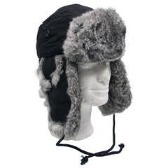 MFH - Wintermütze mit Fell - Black
