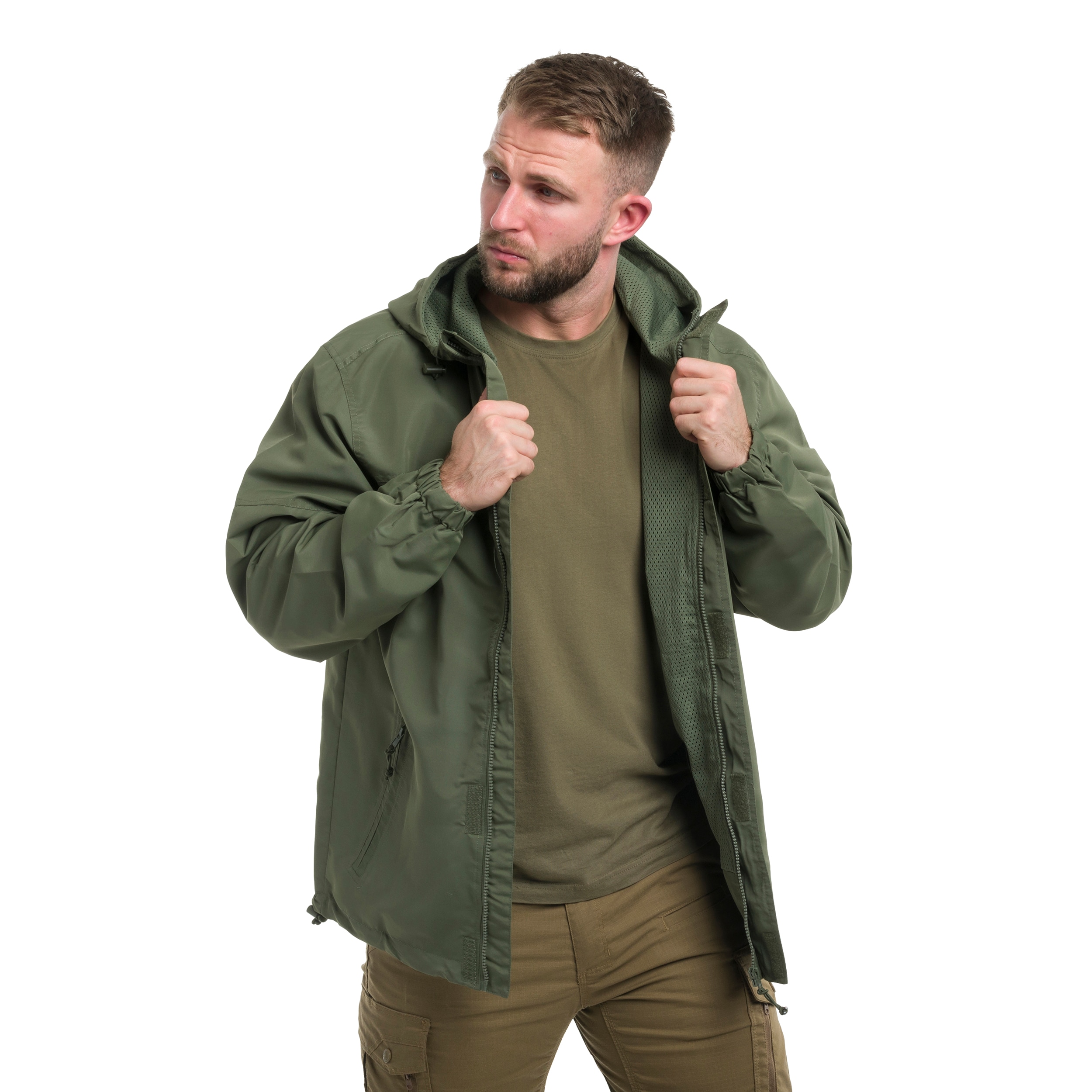 Brandit - Light Windbreaker Frontzip Jacke - Olive