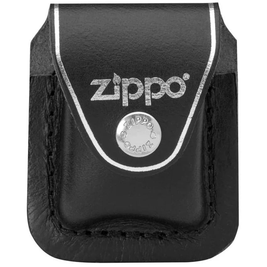 Zippo - lederne Feuerzeugtasche mit Clip - Schwarz