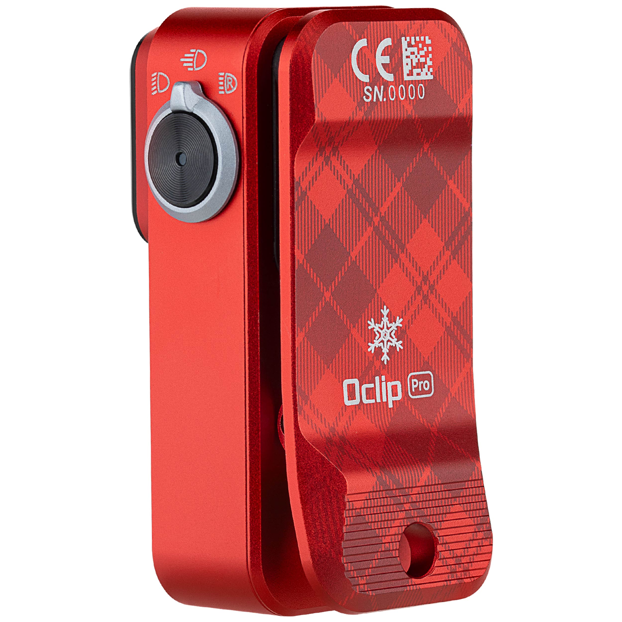 Olight - Oclip Pro Snow Red Akku-Taschenlampe - 500 Lumen