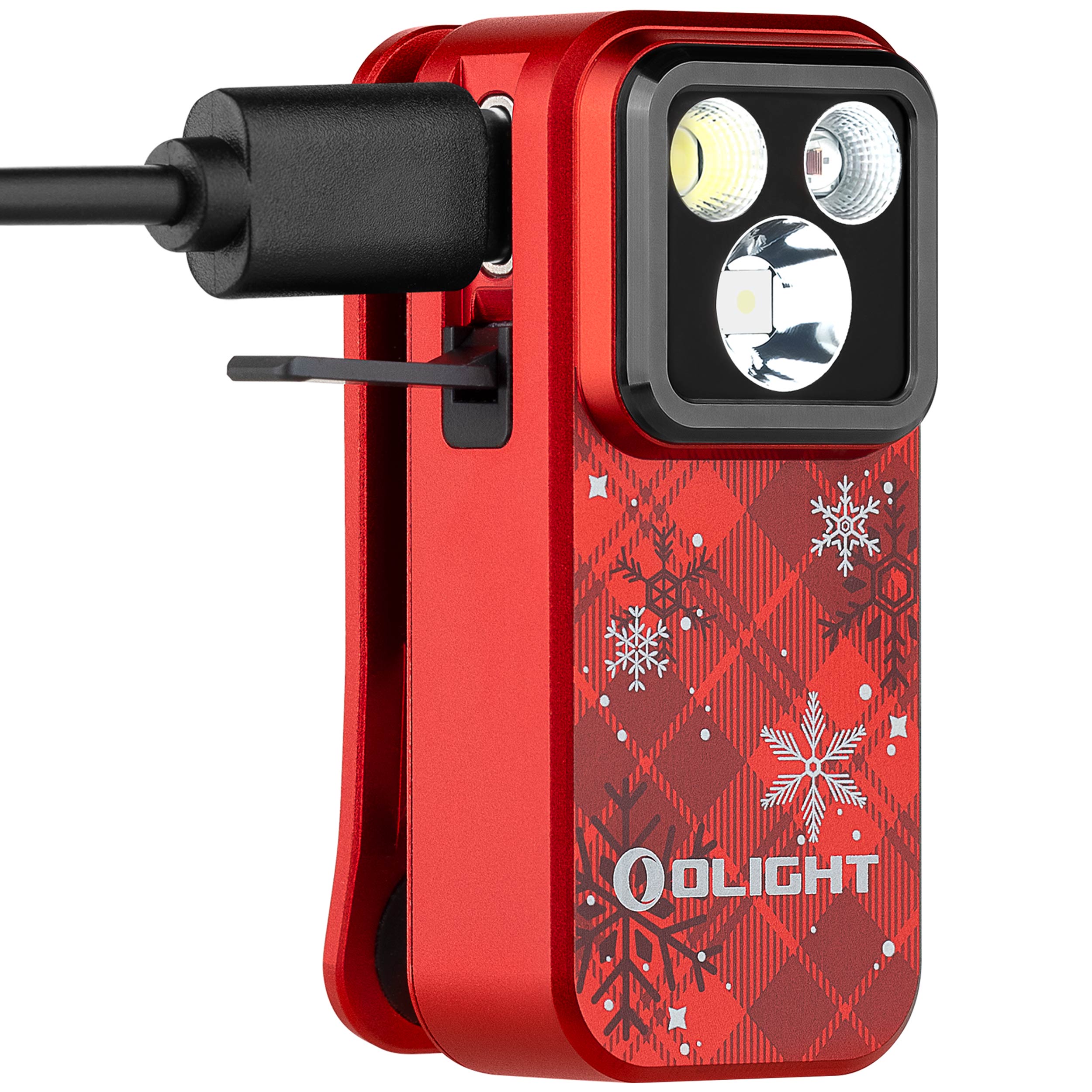 Olight - Oclip Pro Snow Red Akku-Taschenlampe - 500 Lumen