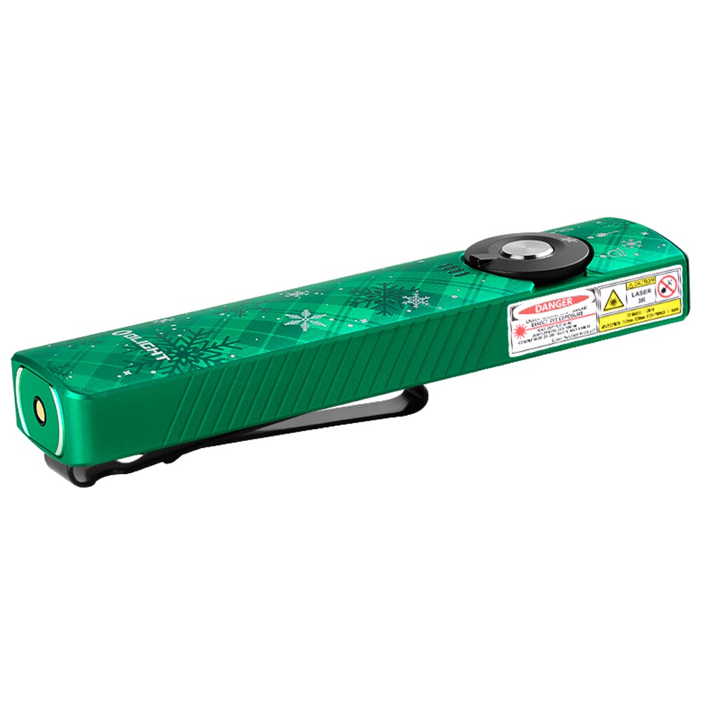 Olight - Arkfeld Pro UV Cool White Snowflake Green - Taschenlampe mit Laserpointer - 1300 Lumen