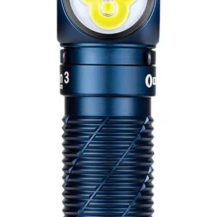 Olight - Perun 3 Midnight Blue Kopf- und Winkeltaschenlampe mit Stirnband - 3000 Lumen