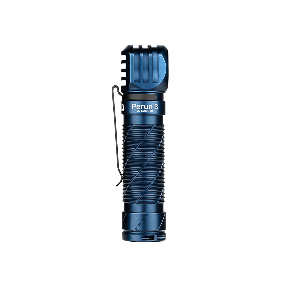 Olight - Perun 3 Midnight Blue Kopf- und Winkeltaschenlampe mit Stirnband - 3000 Lumen