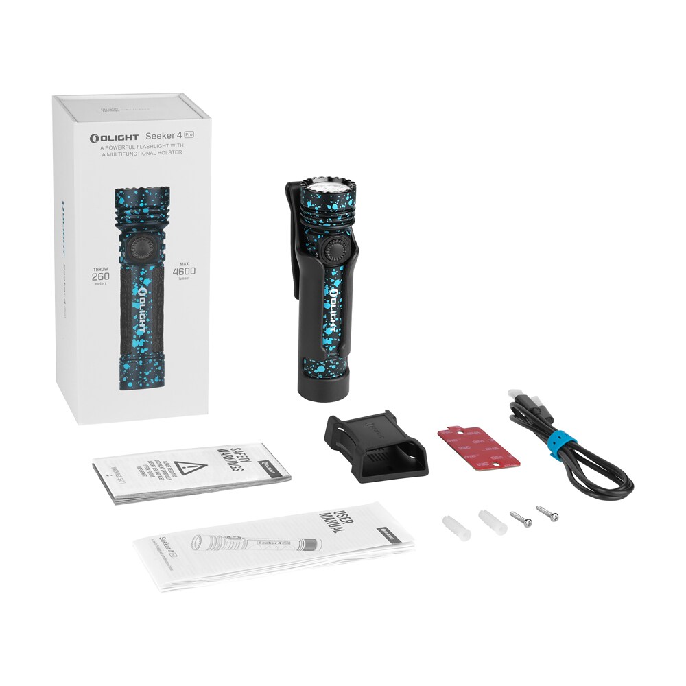 Olight - Seeker 4 Pro Cool White Deep Ocean - taktischer Suchscheinwerfer - 4600 Lumen