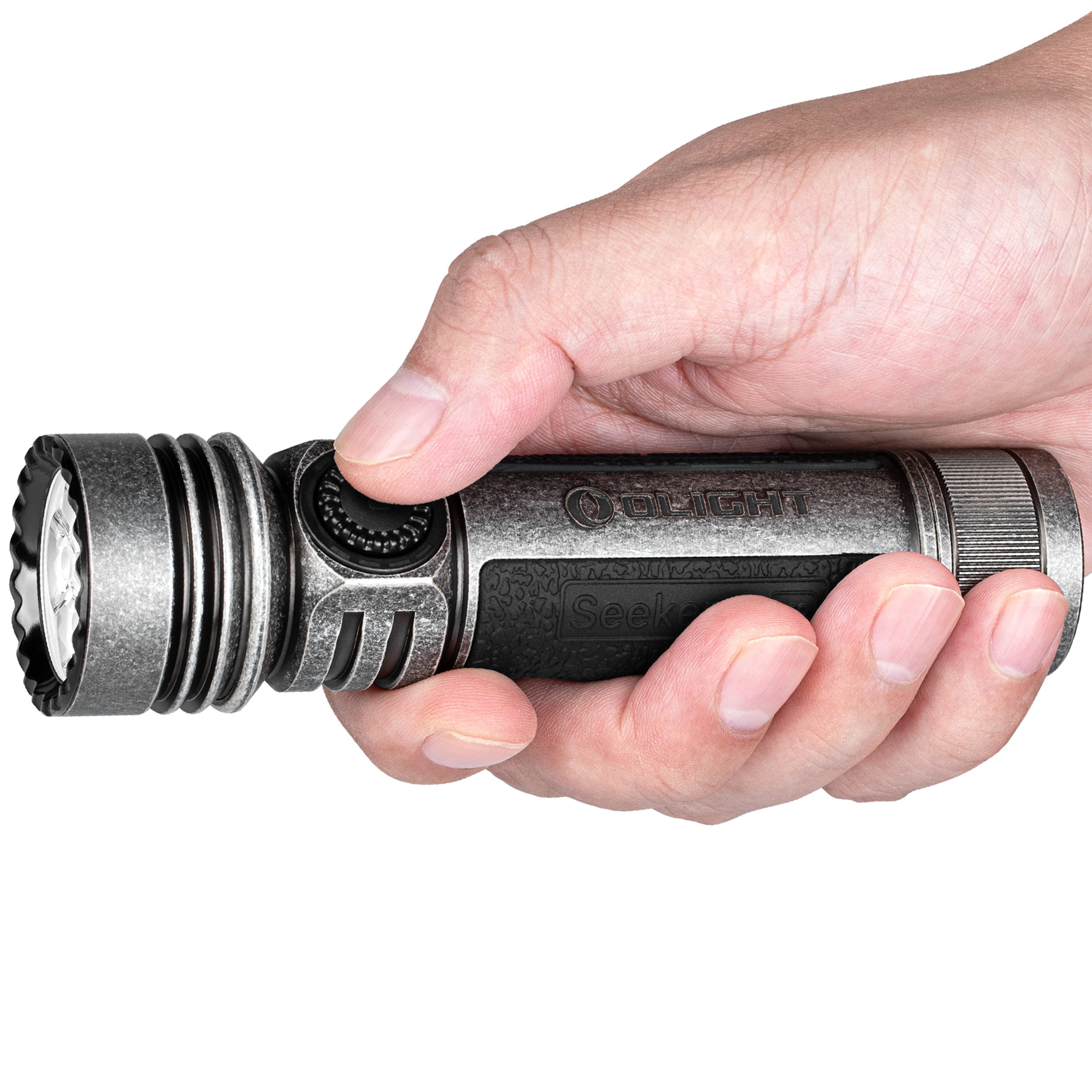 Olight - Seeker 4 Pro Cool White Matte Silver Plated Bronze - Taktische Suchleuchte - 4600 Lumen