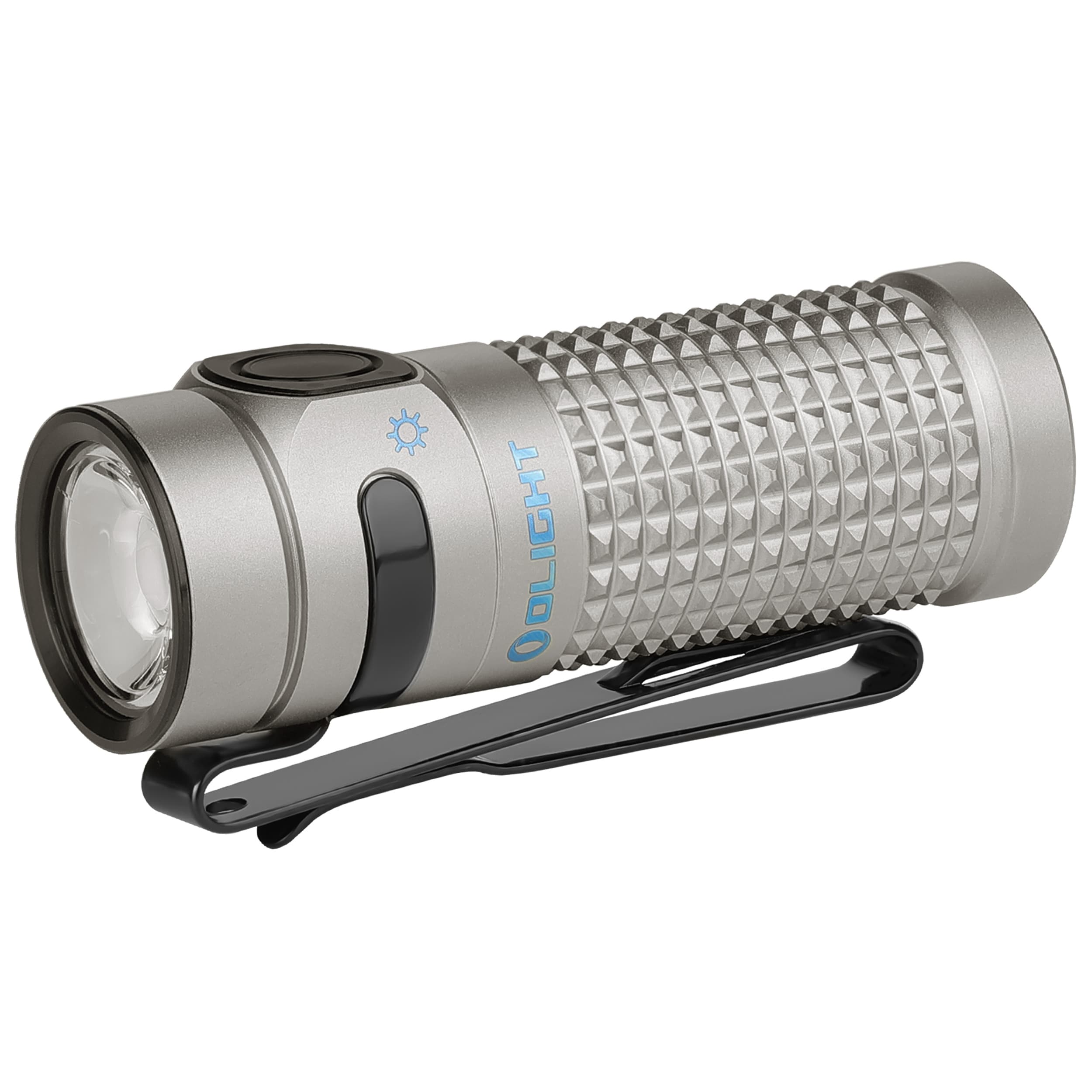 Olight - Baton 4 Premium Edition Titanium Taschenlampe - 1300 Lumen mit kabelloser Ladehülle