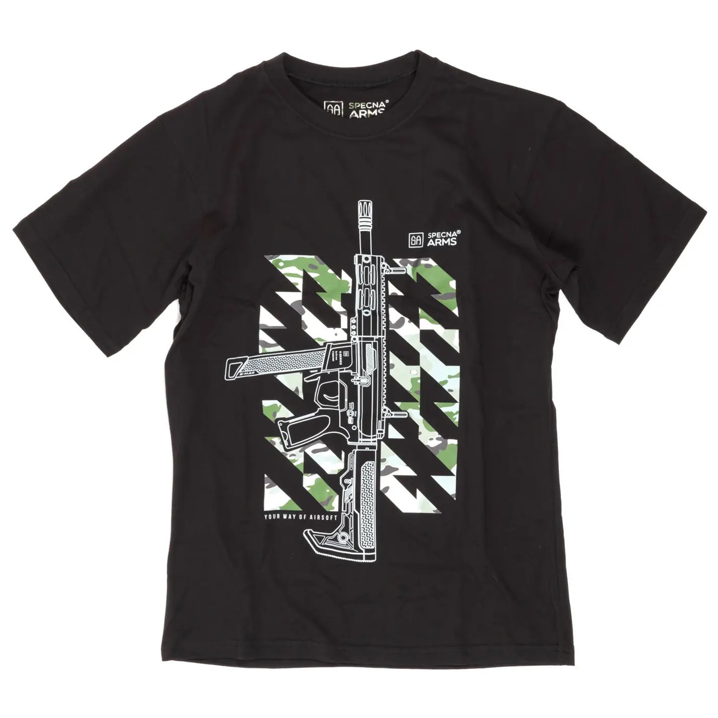 Specna Arms - Flex X-Series Your Way Of Airsoft 05 T-Shirt - Black/Camo